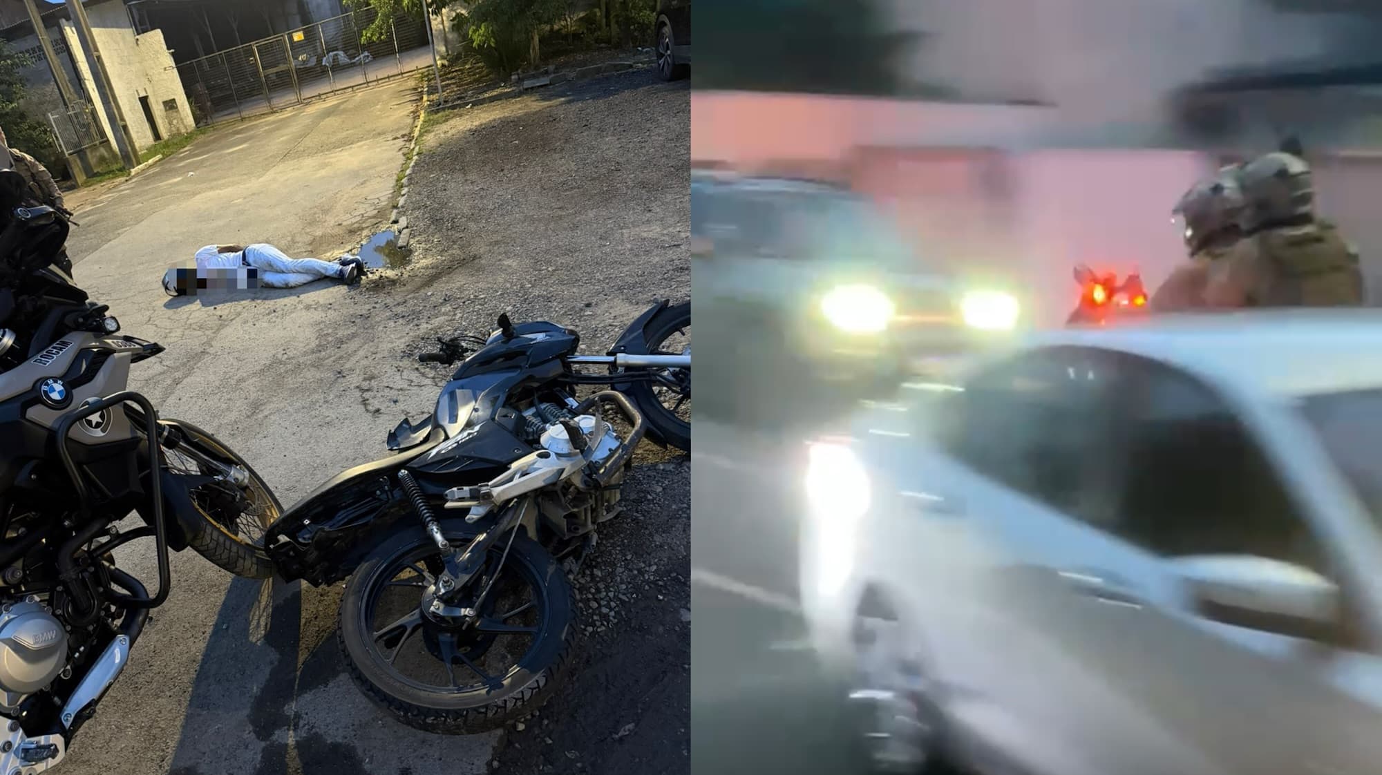 Jovem da Bahia tenta fugir da PMSC e quase vira estampa de camisa
