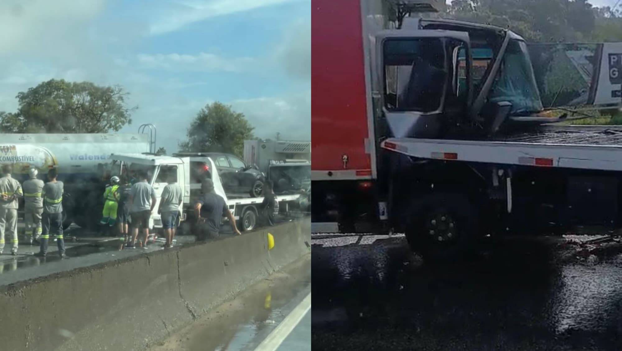 URGENTE: Horas após tragédia, mais um grave acidente tranca a BR-101 na Grande Florianópolis