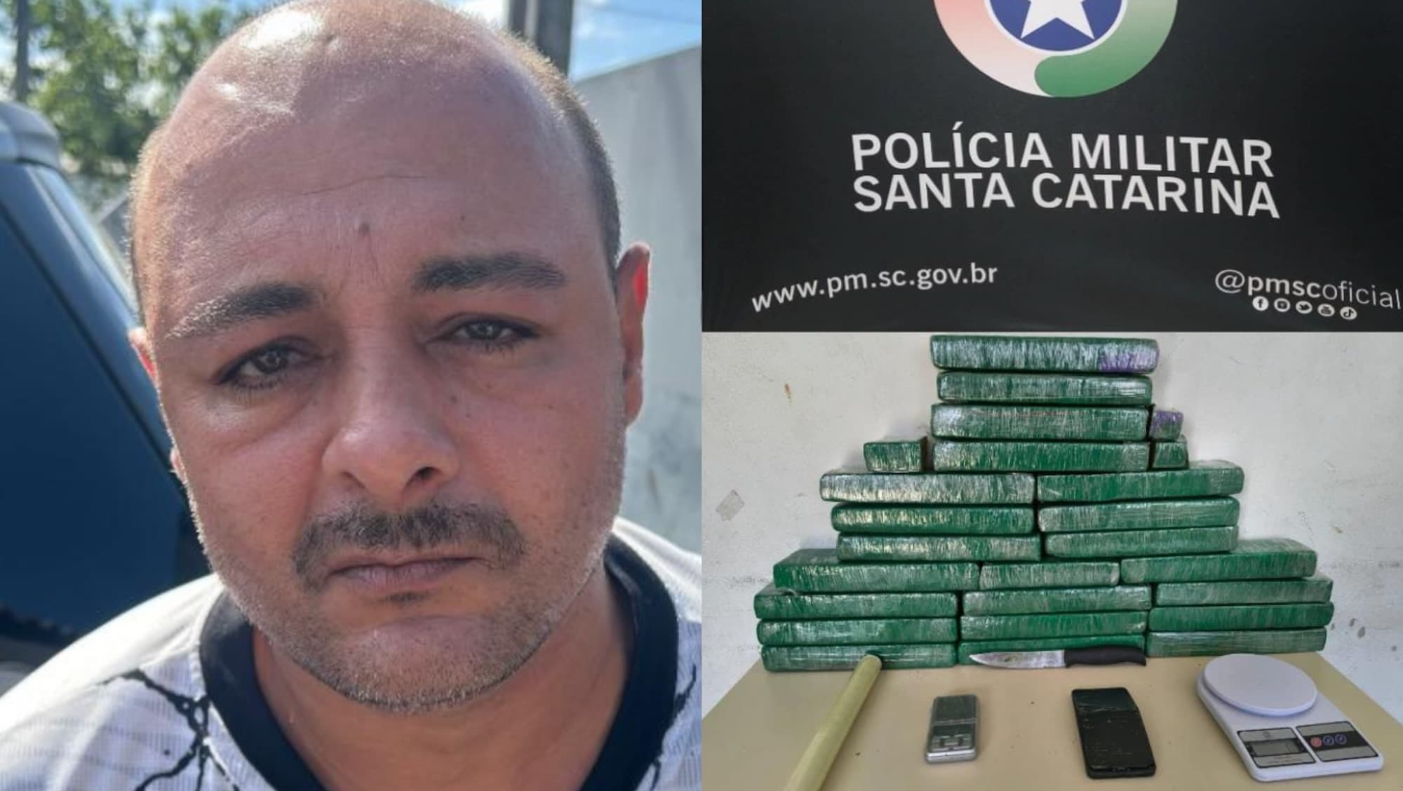 Traficante de Florianópolis cai nas mãos do Choque em Palhoça