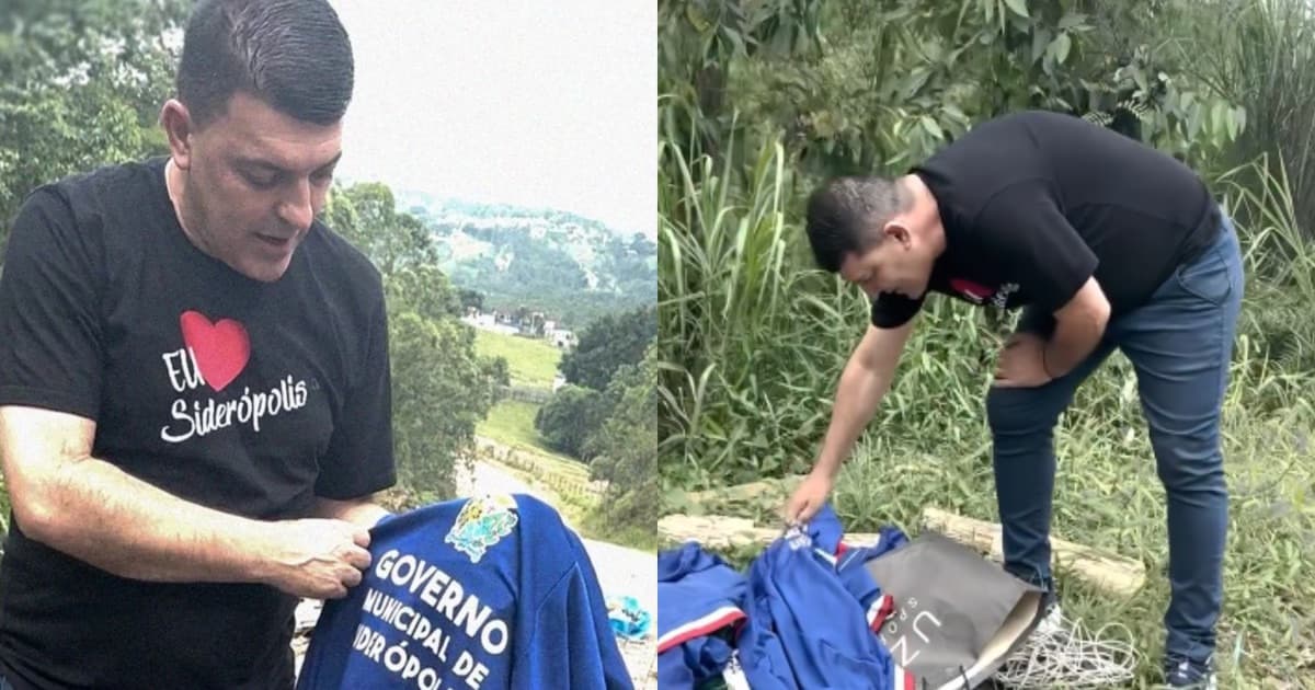 “Isso entristece”: prefeito encontra uniformes escolares praticamente novos descartados como lixo em SC