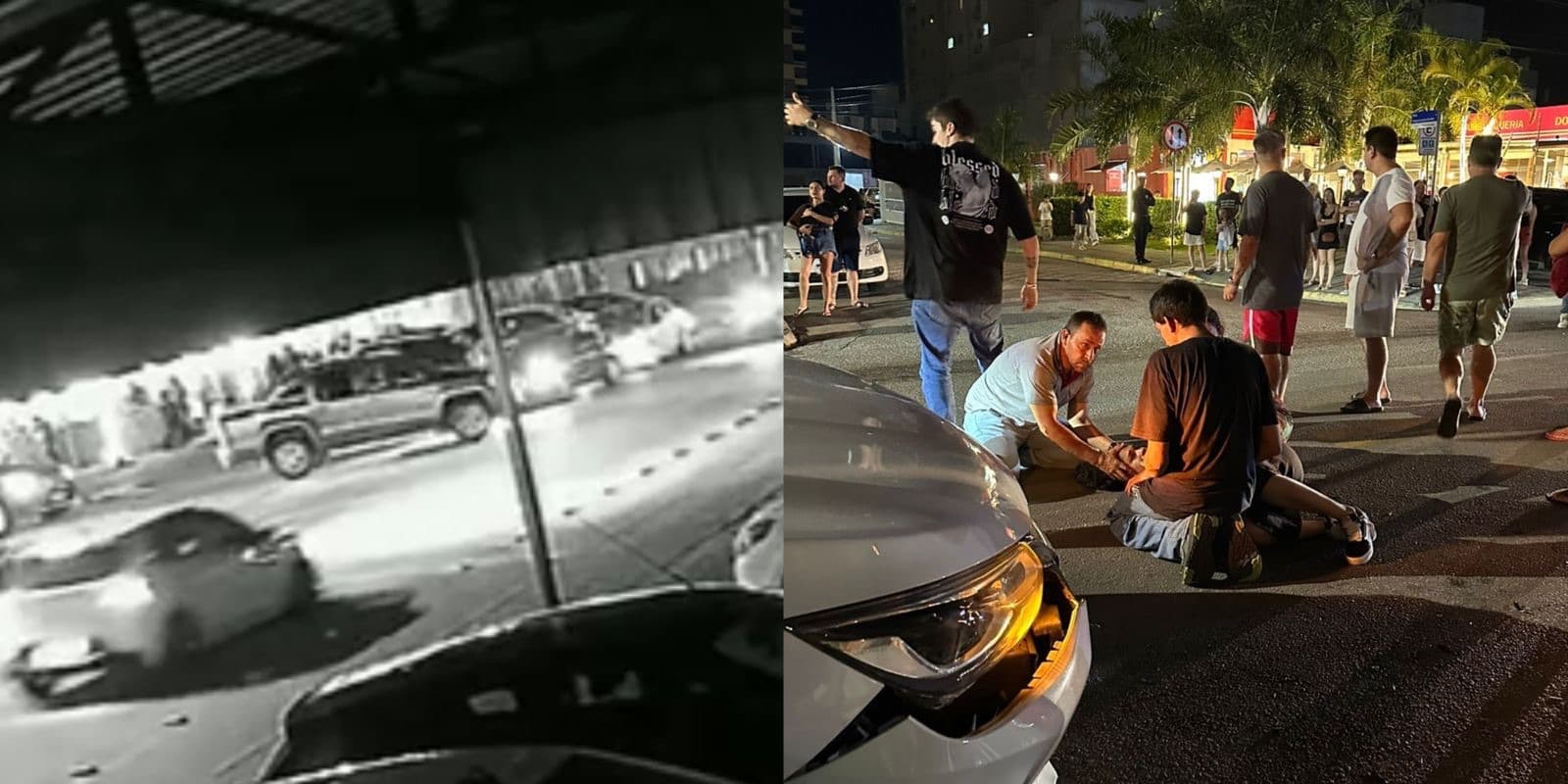 Família pede ajuda para identificar motorista de caminhonete que causou grave acidente e deixou casal ferido em Porto Belo