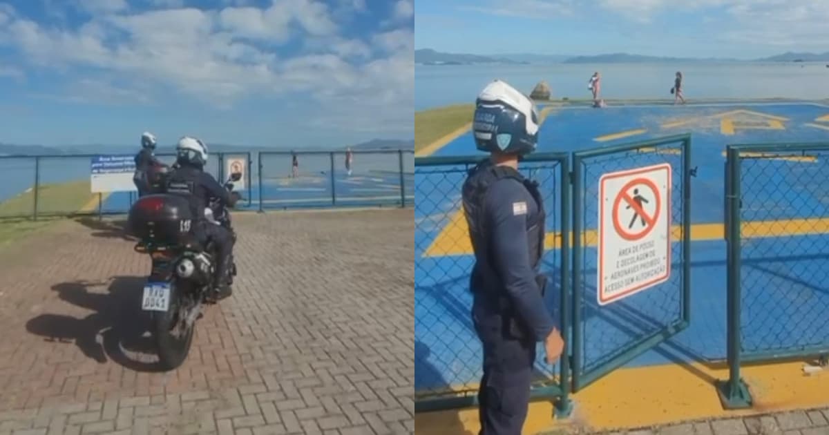 Mulheres transformam área de pouso de helicópteros em “ringue improvisado” em Florianópolis