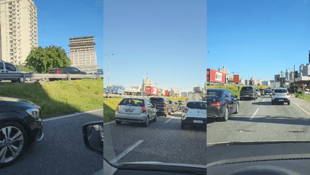 Caos na BR-101: congestionamento de 10 km trava trânsito no litoral norte de SC