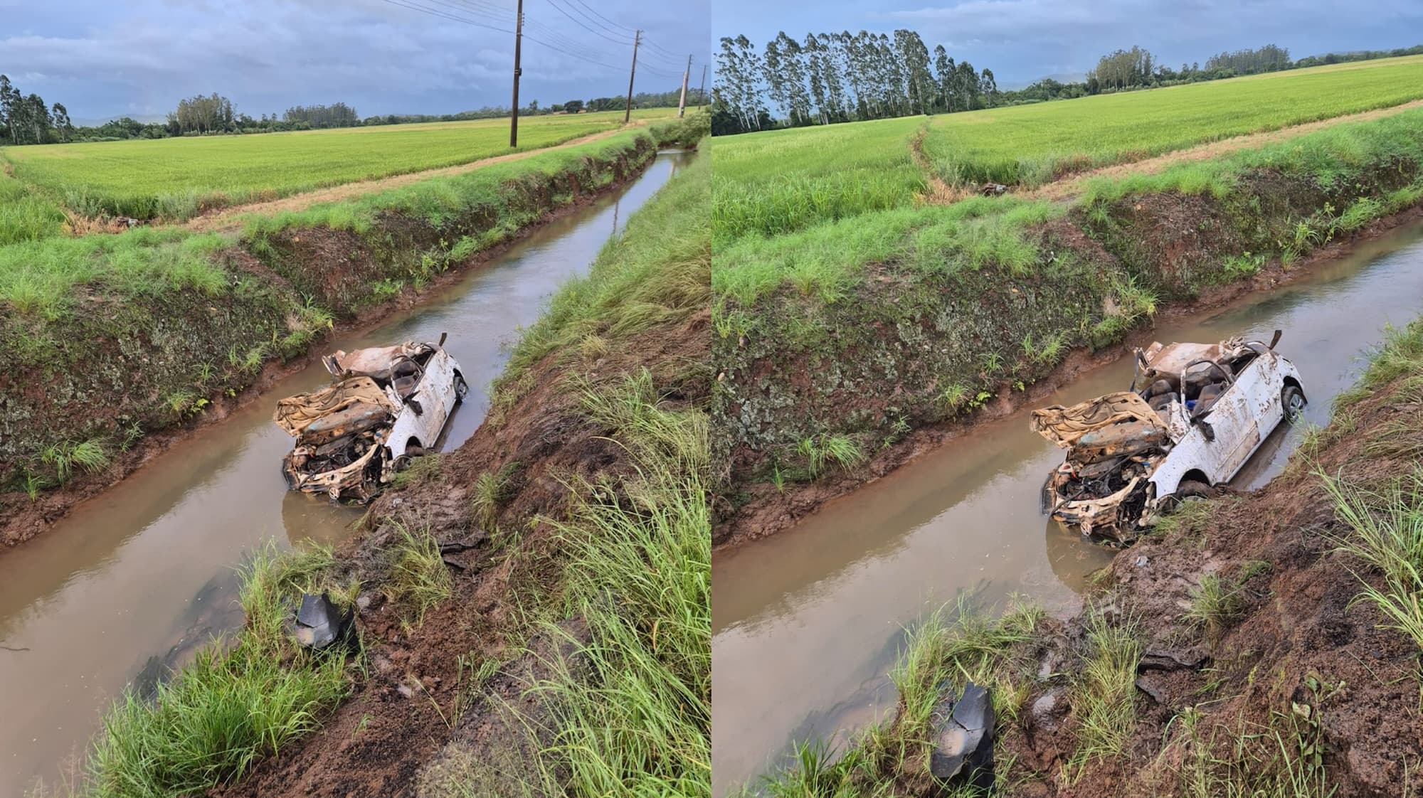 Carro sai da pista, capota e deixa duas jovens feridas na SC-108