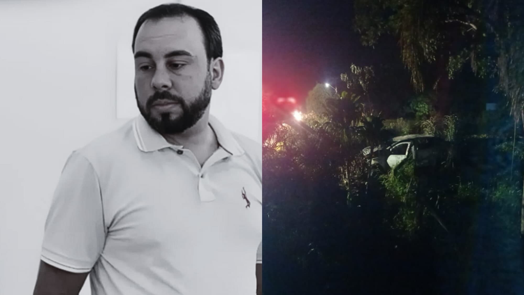 Professor morre após carro bater contra poste em SC