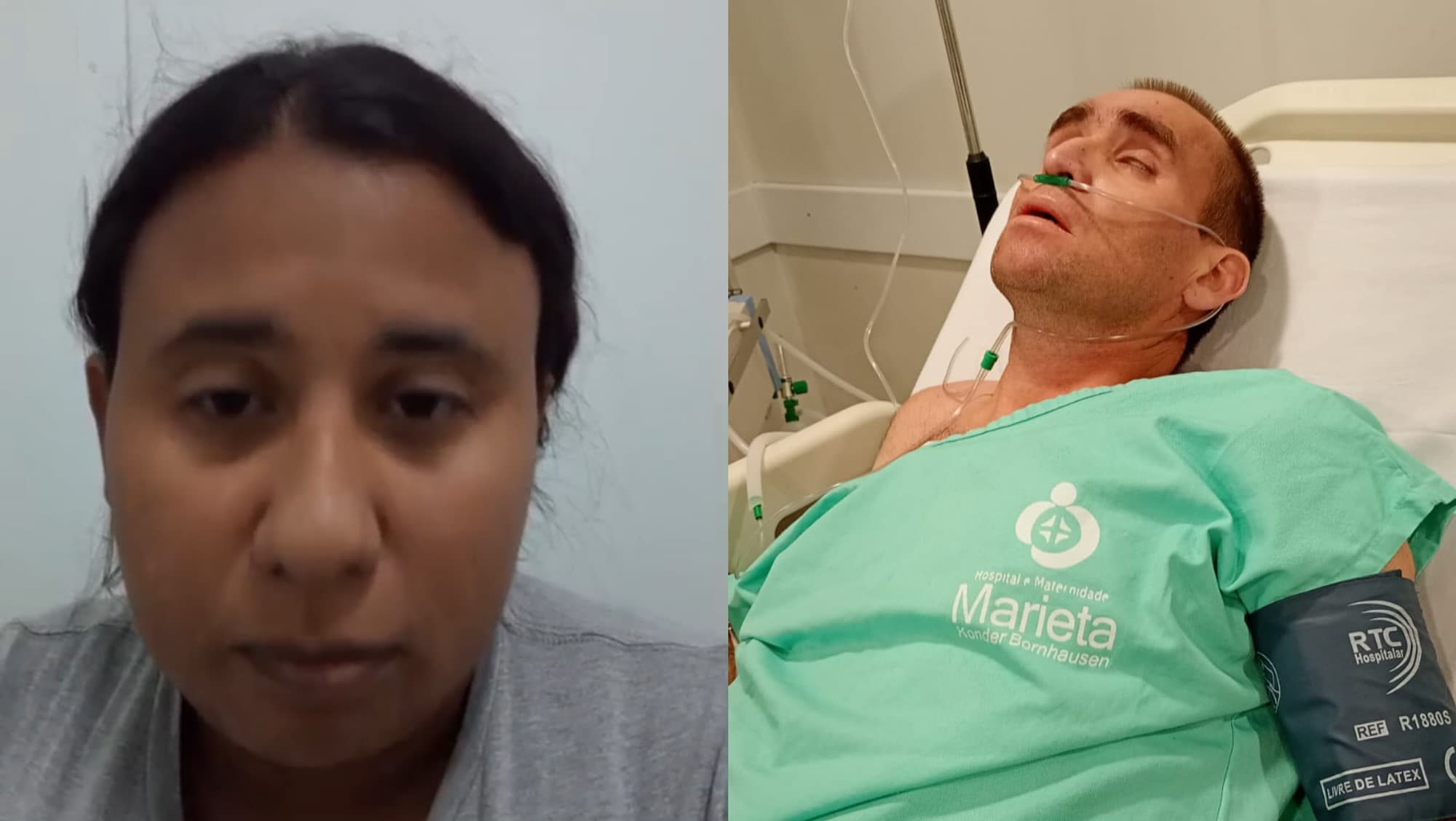 Esposa pede ajuda para sustentar família enquanto marido luta pela vida em SC