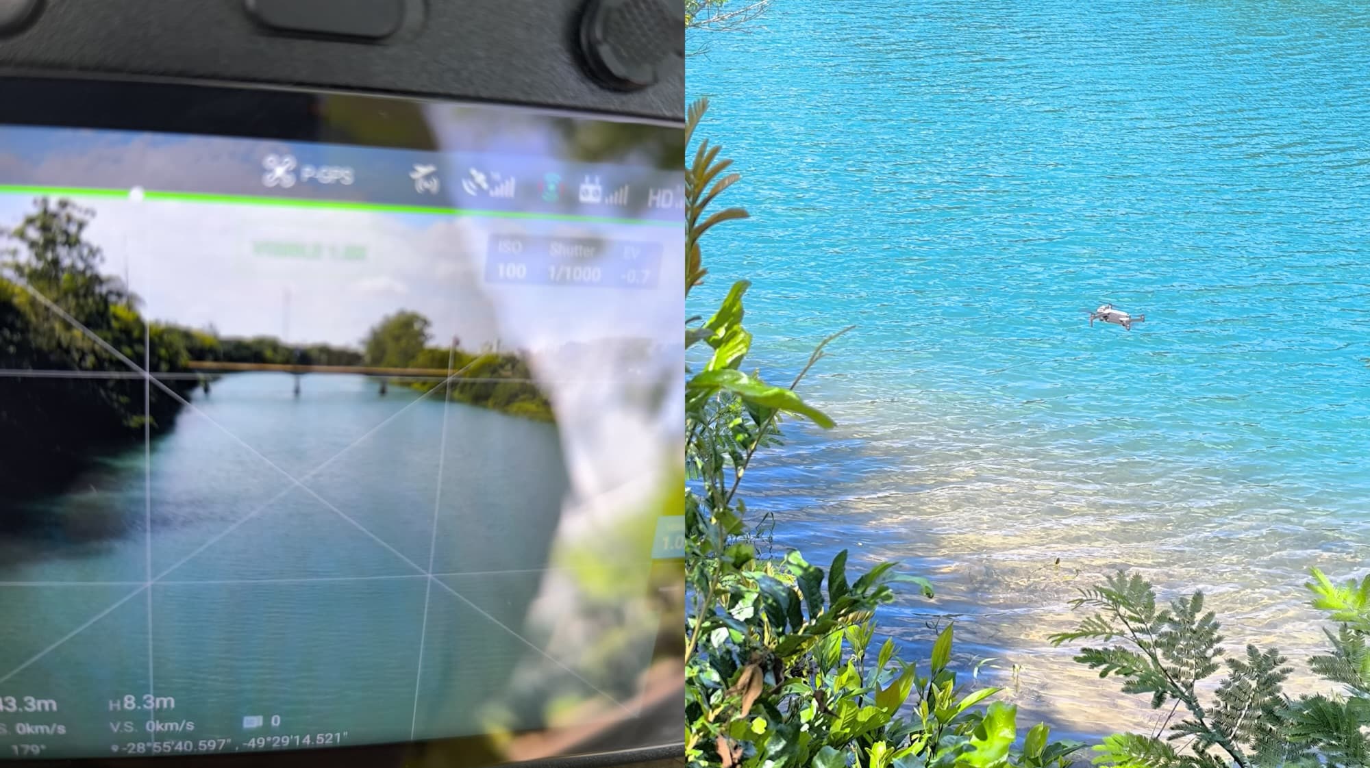 Idoso some às margens do rio e mobiliza buscas com drone no Sul catarinense