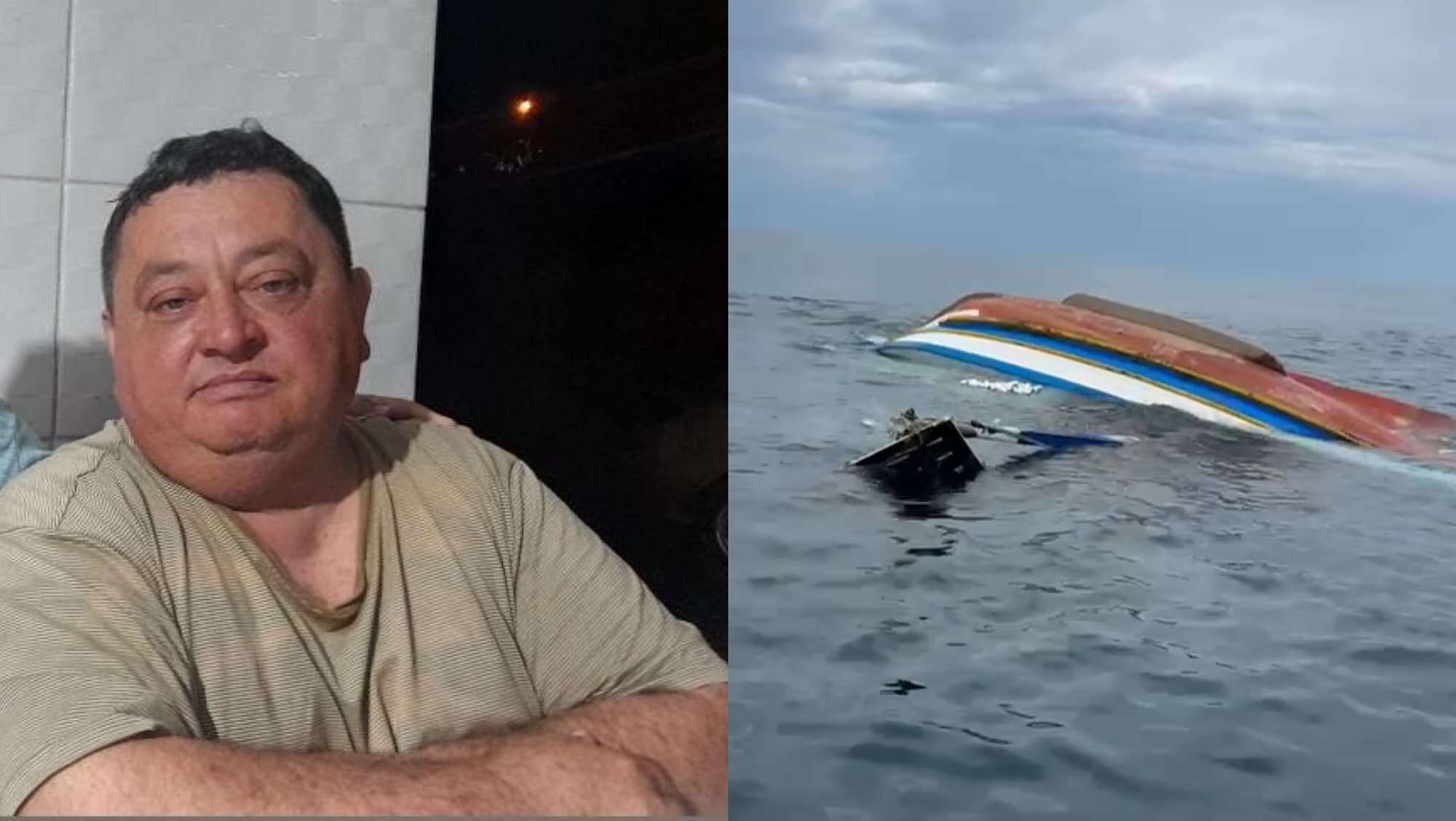 Pescador que estava desaparecido após naufrágio de embarcação é encontrado sem vida