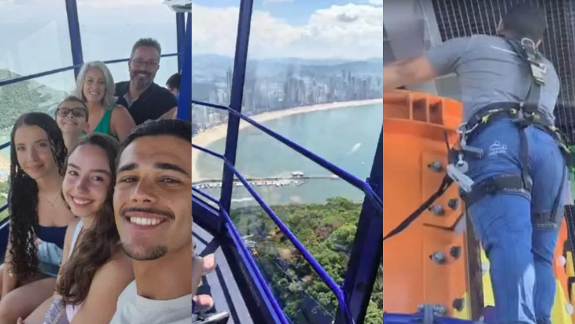 Pane em atração recém-inaugurada deixa dezenas de pessoas presas no alto da Super Gyro Tower em BC