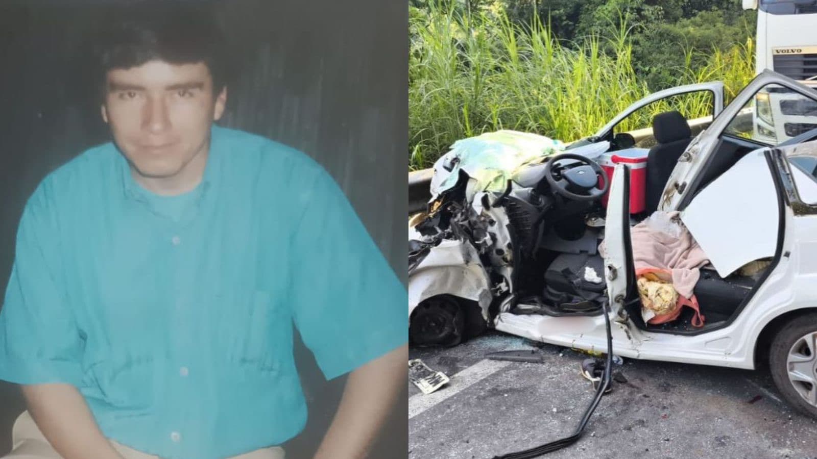 Professor morre após grave acidente entre carro e carreta na BR-470