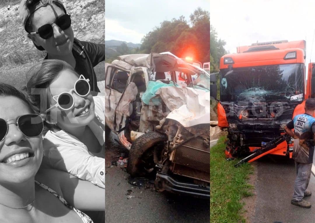 Mãe e dois filhos morrem após carro bater de frente com caminhão na Grande Florianópolis