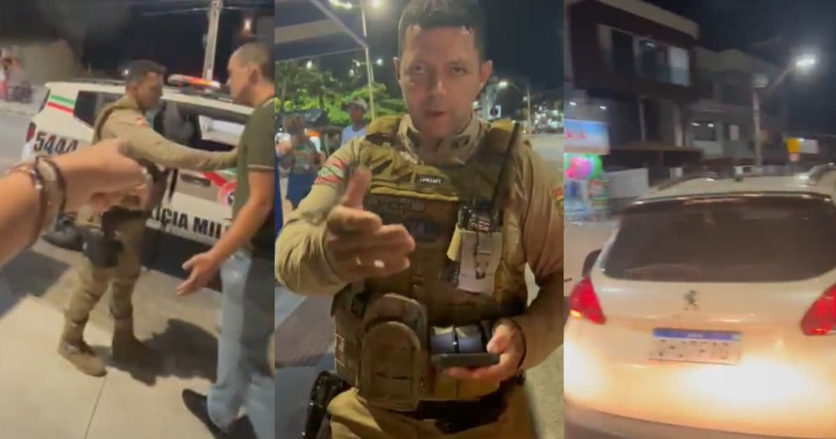 Motorista alega “abuso policial” após recusar bafômetro e confrontar a PMSC no Carnaval