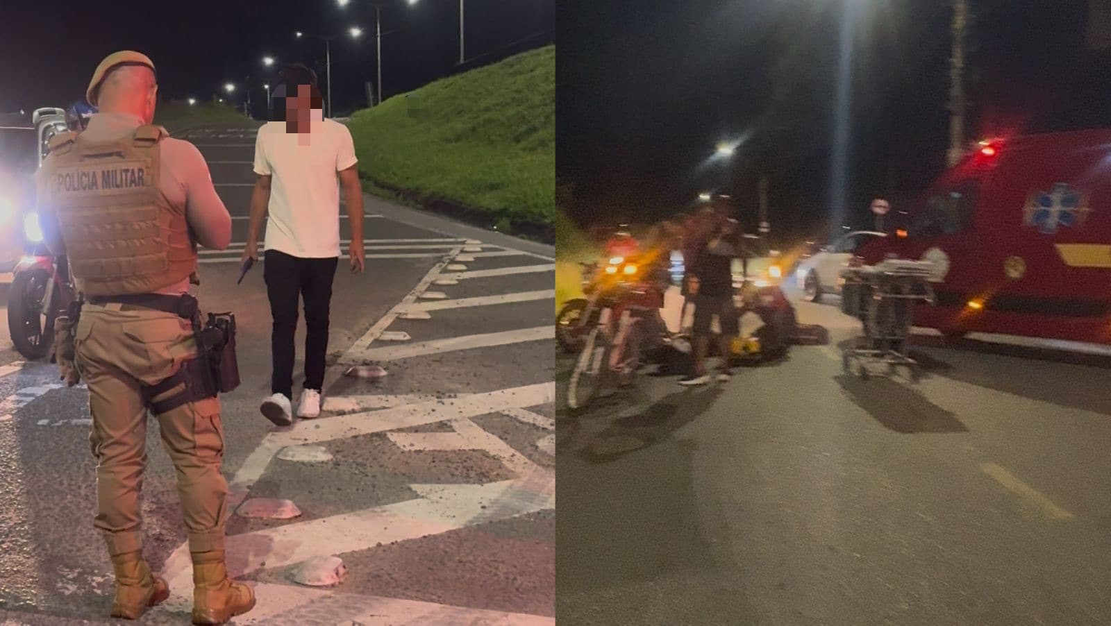 Motorista embriagado não consegue andar em linha reta e acaba preso após acidente em SC