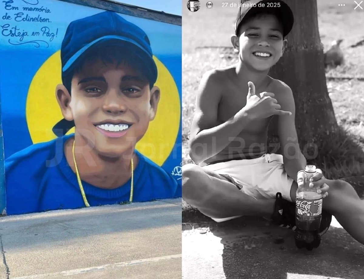 “Você deixou saudades”: comunidade se emociona com mural em homenagem a menino de 12 anos na Grande Florianópolis