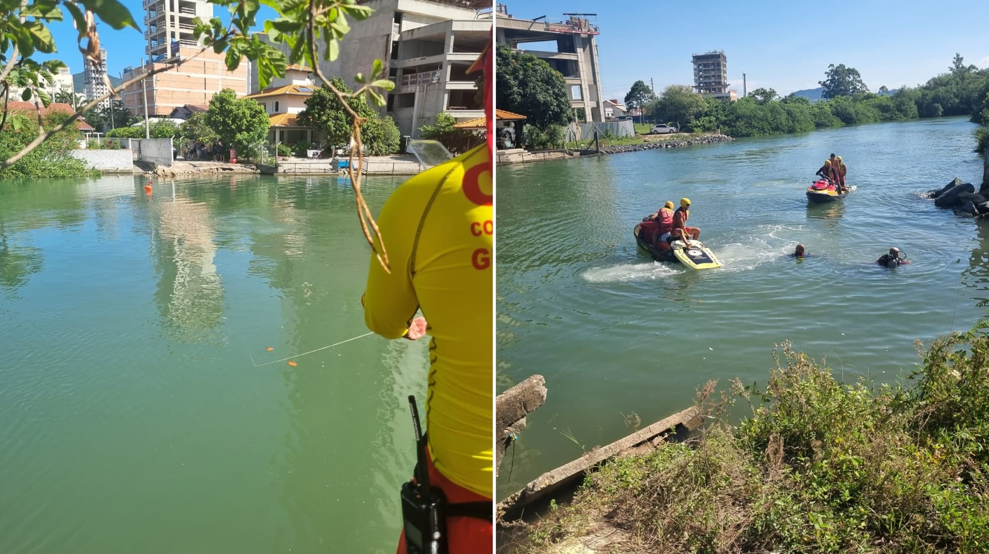 Vídeo mostra homem caindo da Ponte do Rio Perequê; corpo é encontrado entre Itapema e Porto Belo