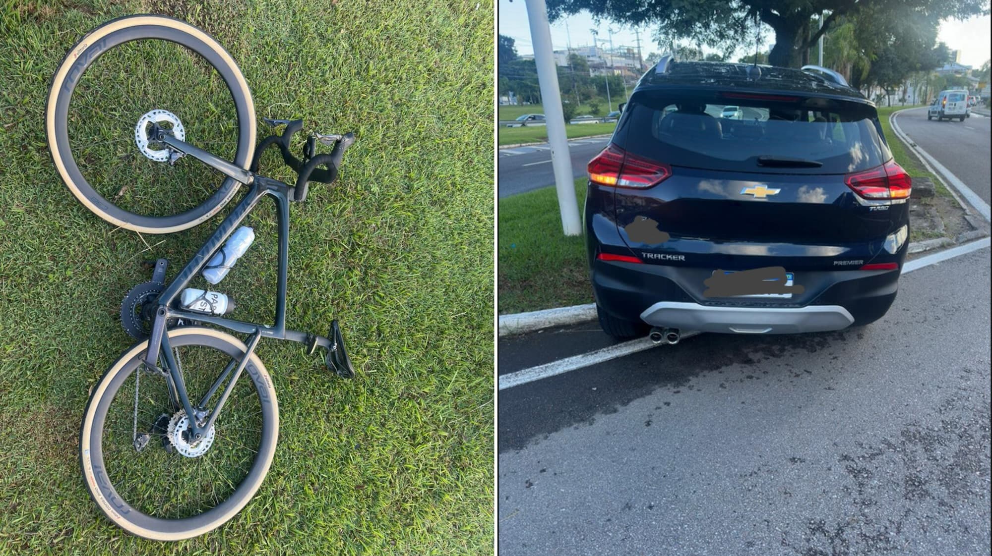 Ciclista é encontrado desacordado no canteiro central após colisão com carro em Florianópolis