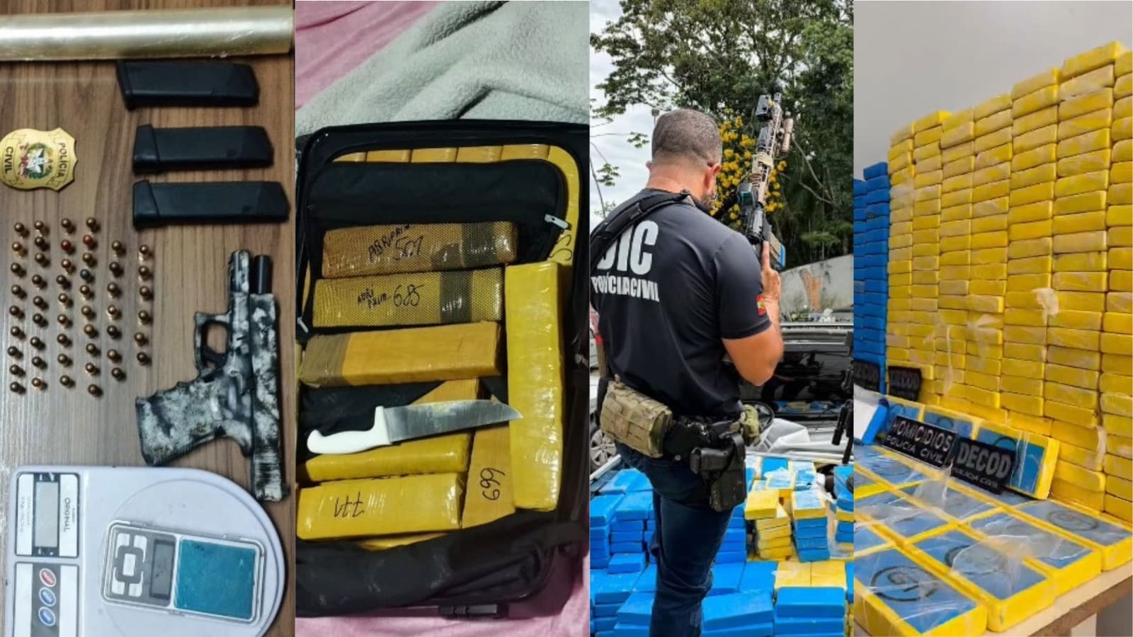 “Seis cidades, cinco presos e 500 kg de cocaína”: o saldo da Operação Lastro Falso no litoral de SC