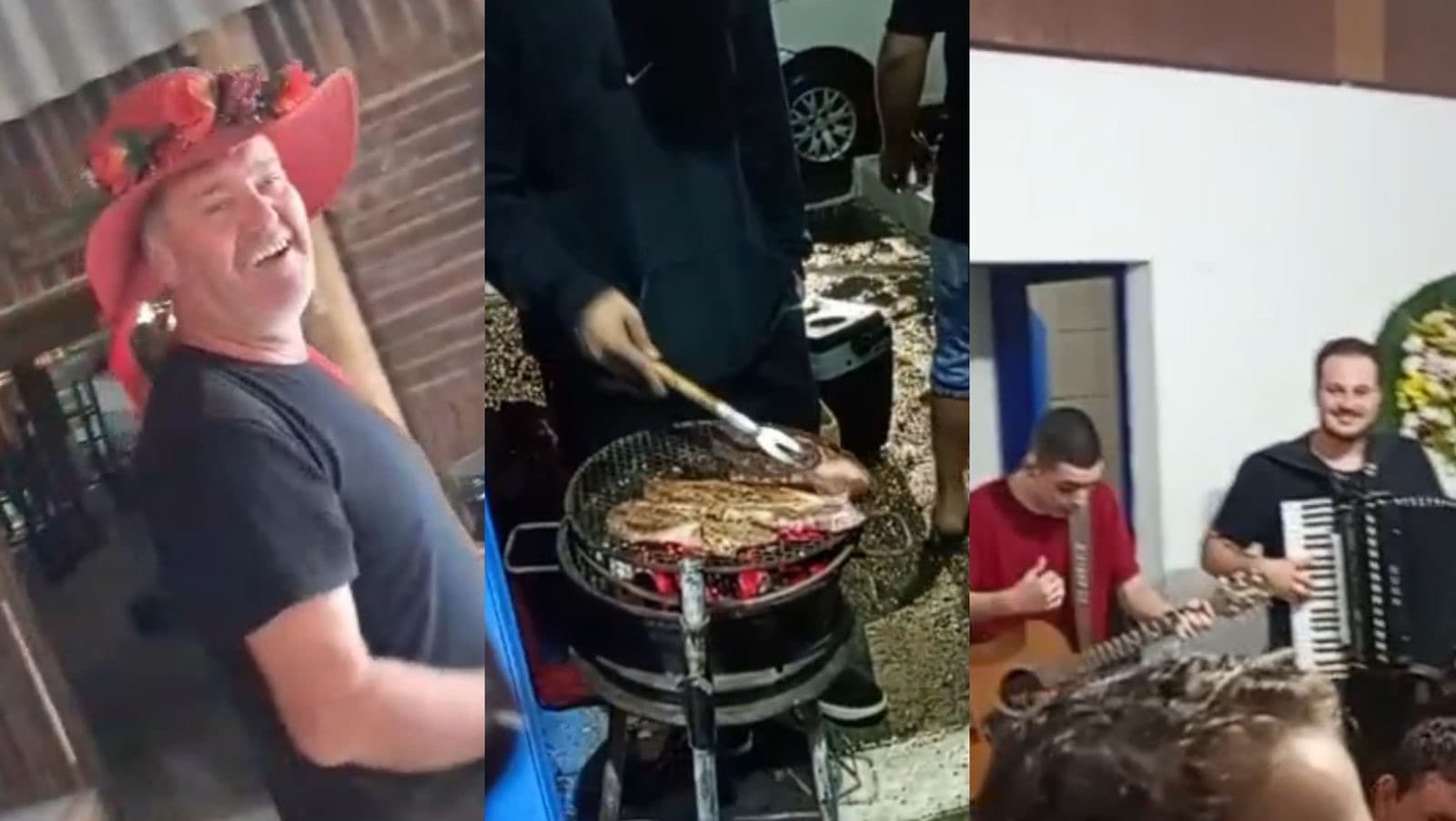 “Era o desejo dele”: Amigos fazem churrasco e tocam sanfona em velório de dono de boteco em SC
