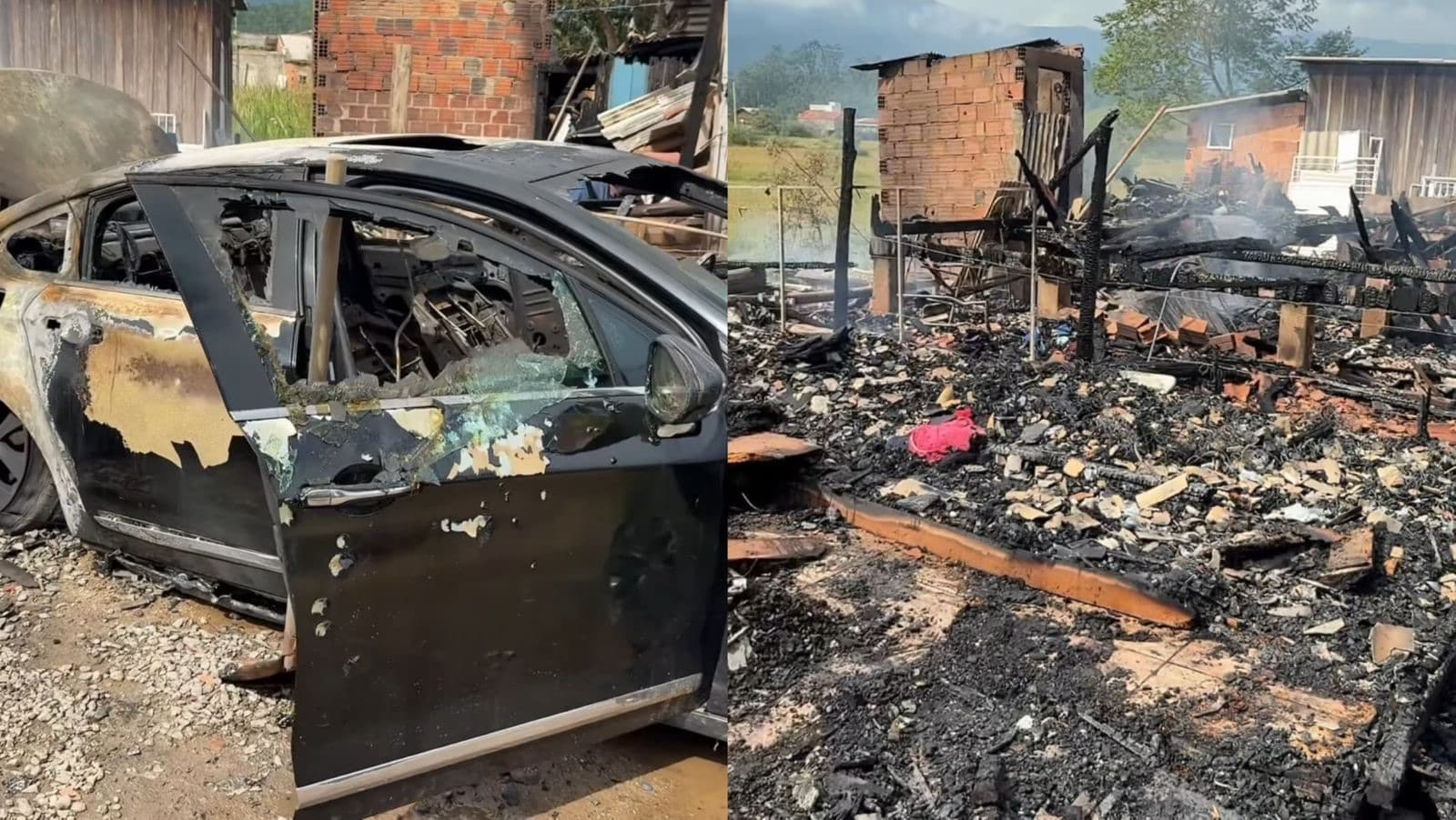 Páscoa marcada por destruição: incêndio deixa famílias sem casas em São João Batista