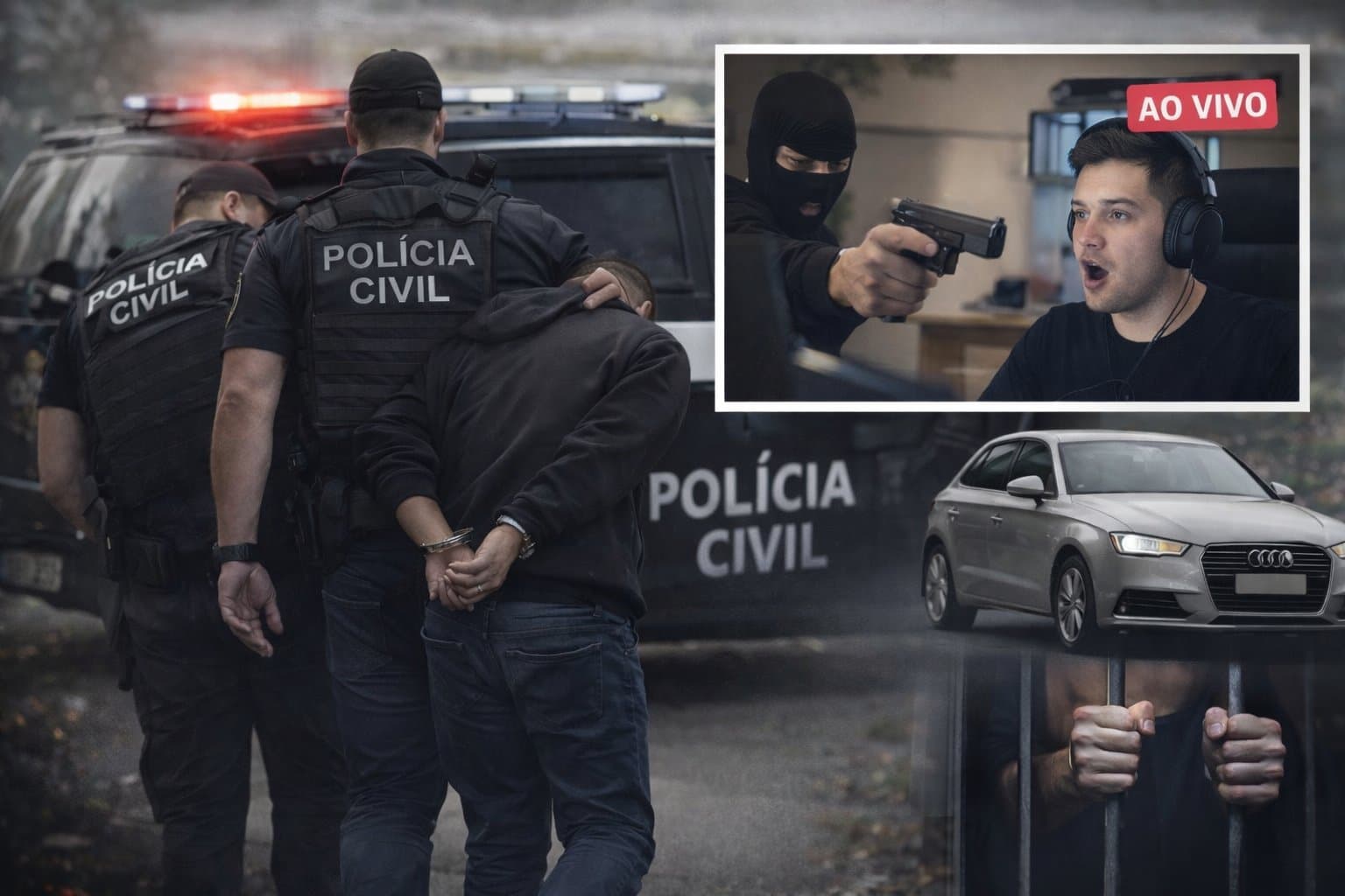 Investigação derruba teoria: criador de conteúdo não simulou roubo ao vivo em Blumenau, diz Polícia Civil