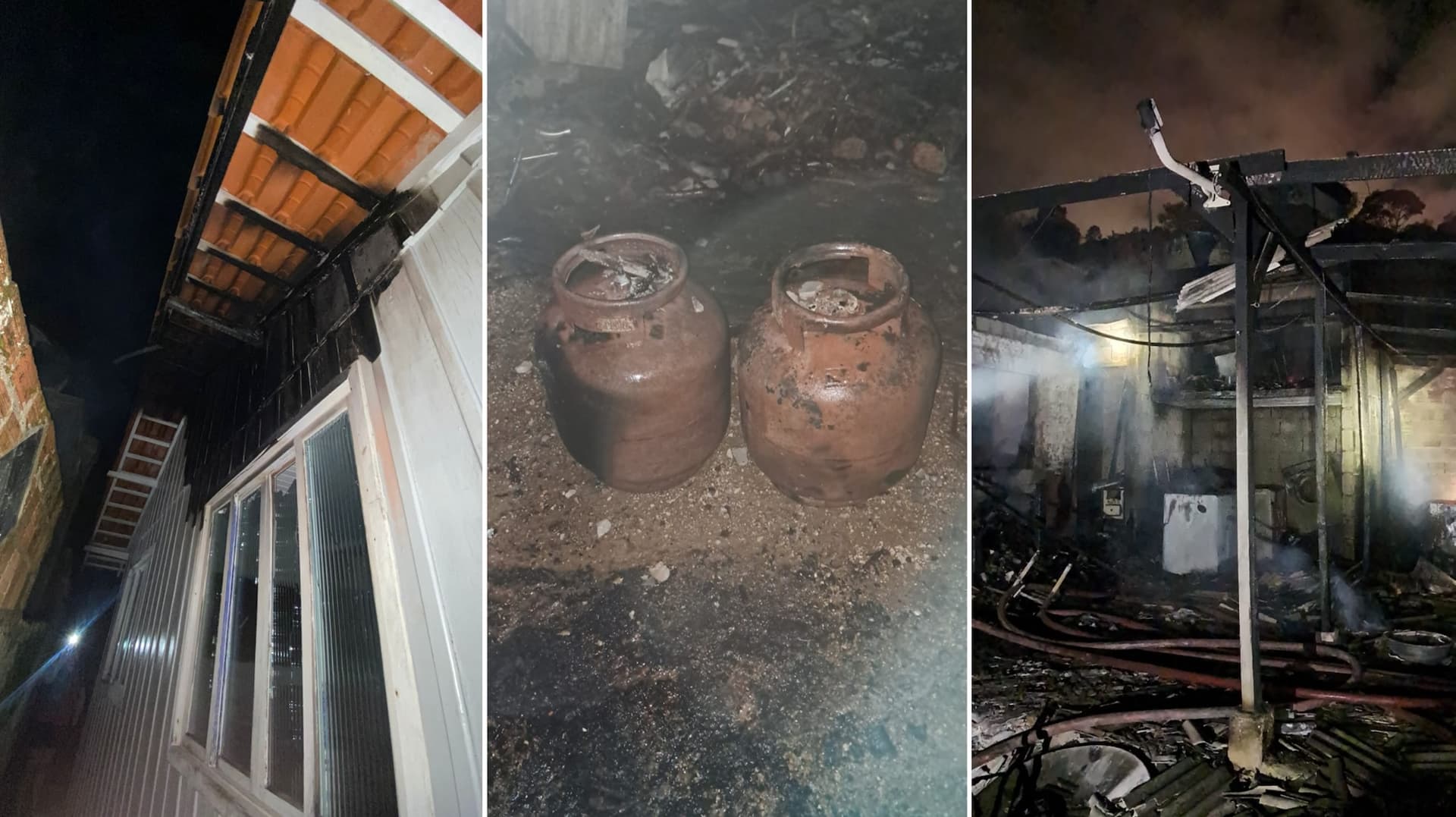 Casa e carro são destruídos por incêndio que durou três horas em Brusque