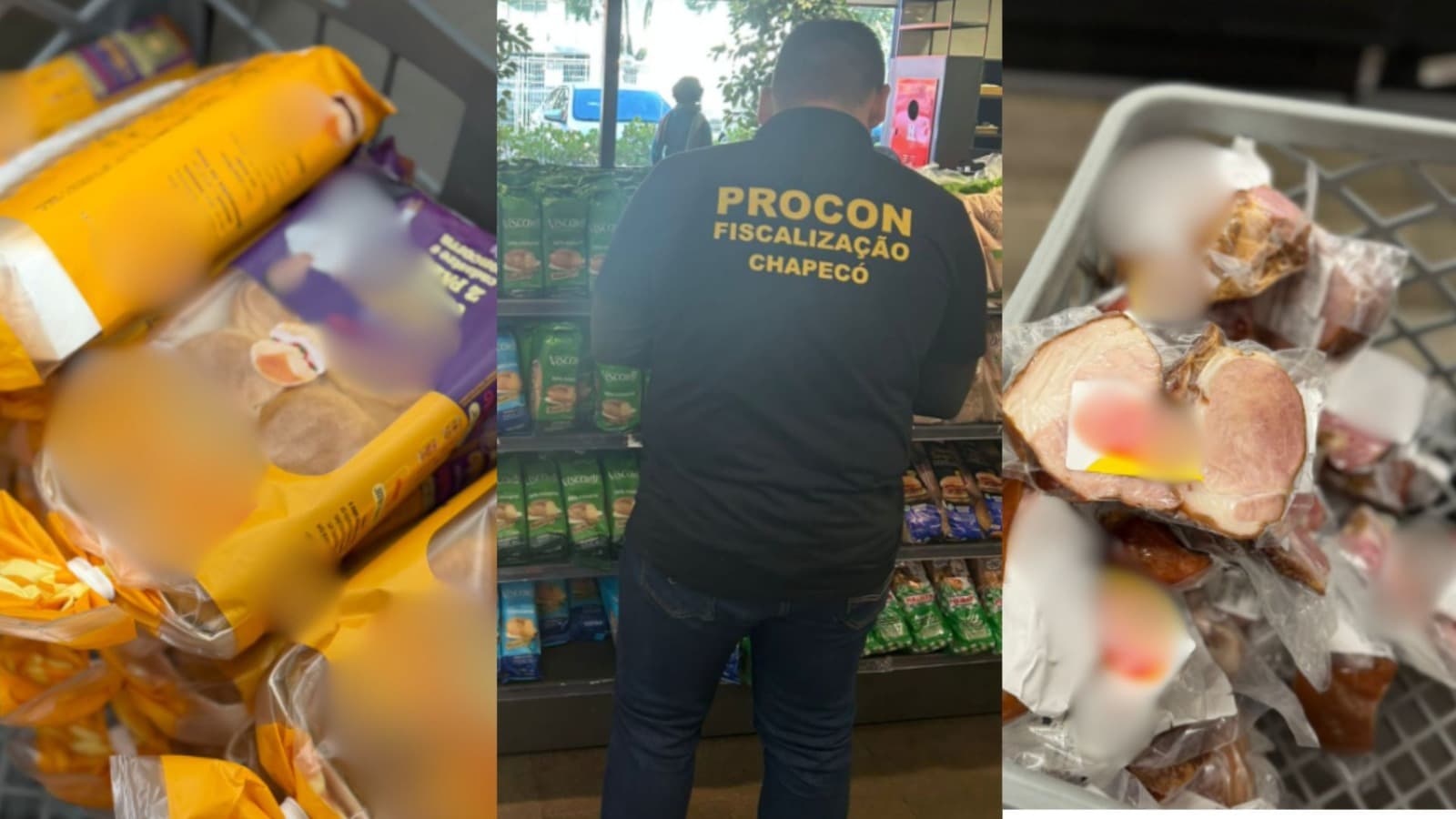 Fiscalização apreende pães vencidos e bacon irregular em comércio de Chapecó