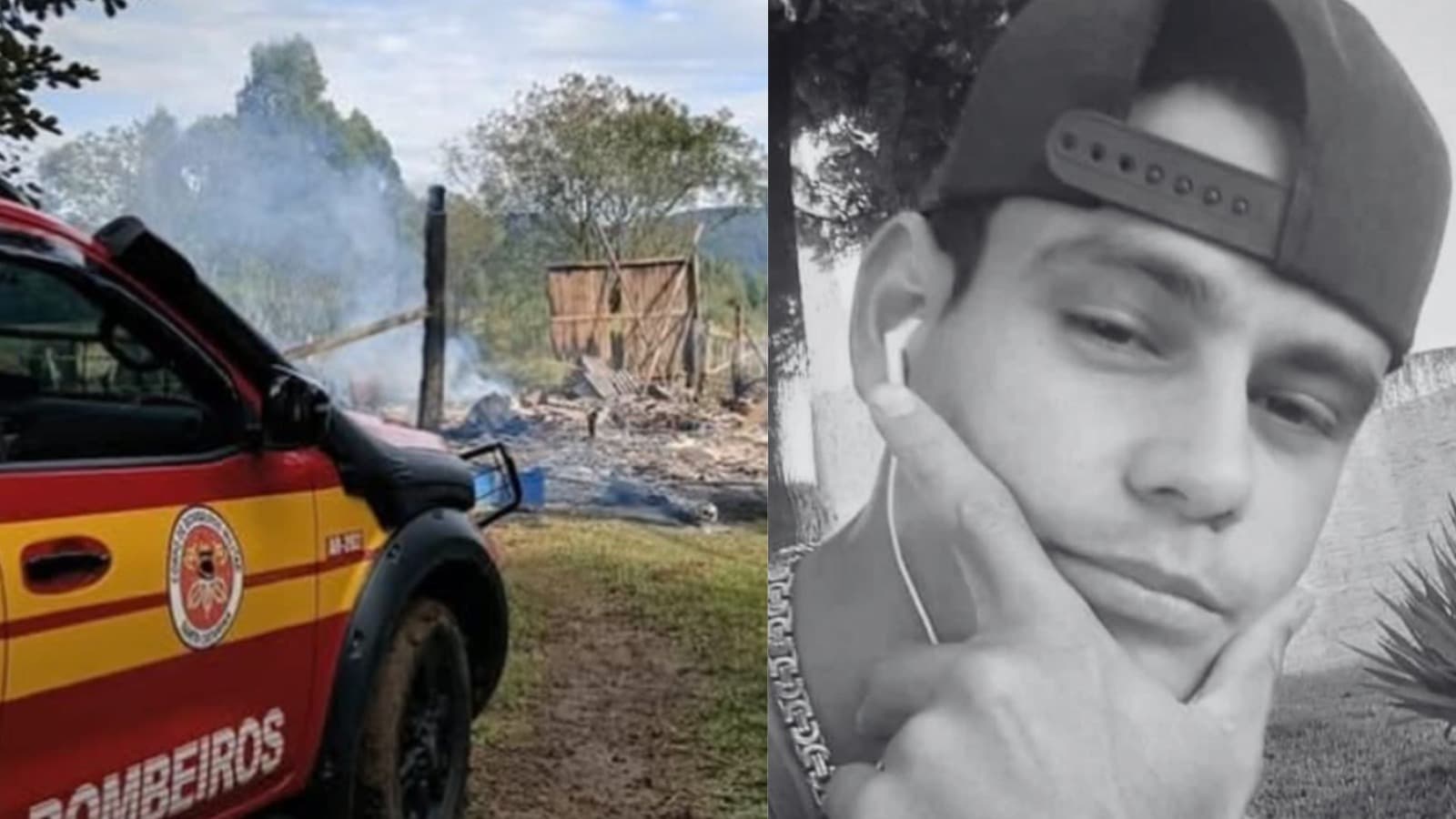 Jovem morre carbonizado em casa onde passava a noite após colheita de pinhão em SC