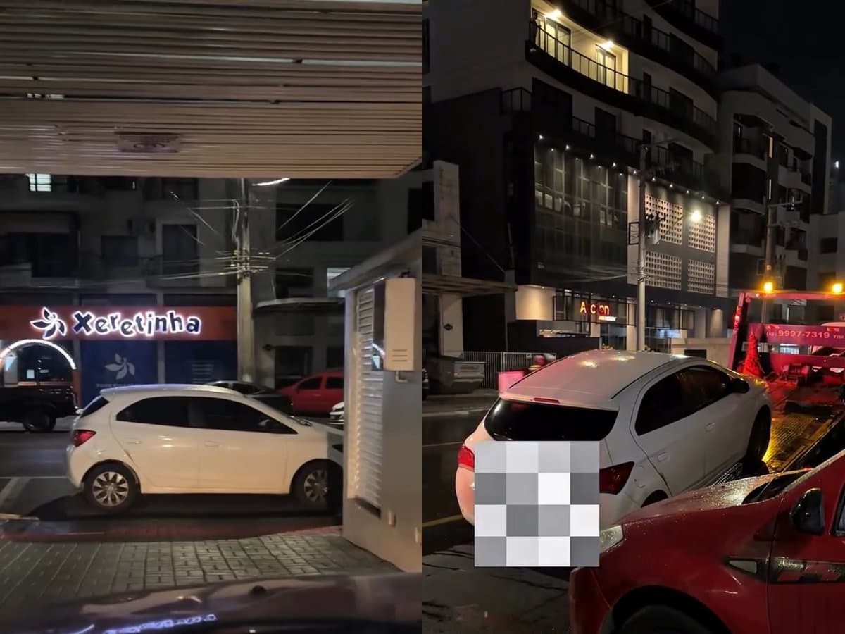 “Fiquei presa”: motorista deixa carro parado na frente de garagem e tem surpresa ao voltar em SC