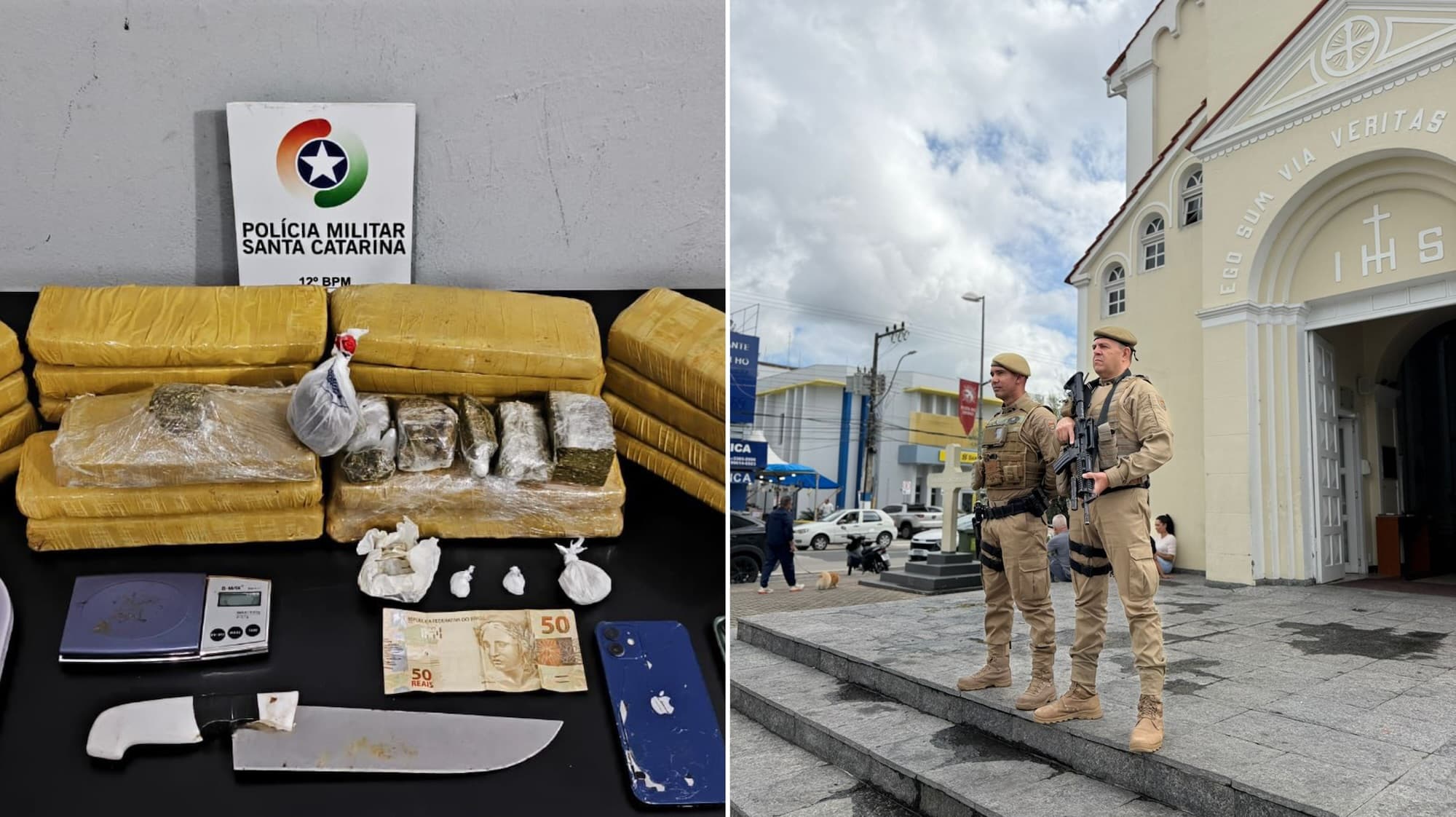 Polícia Militar reforça segurança e apreende drogas durante feriado em Balneário Camboriú e Camboriú