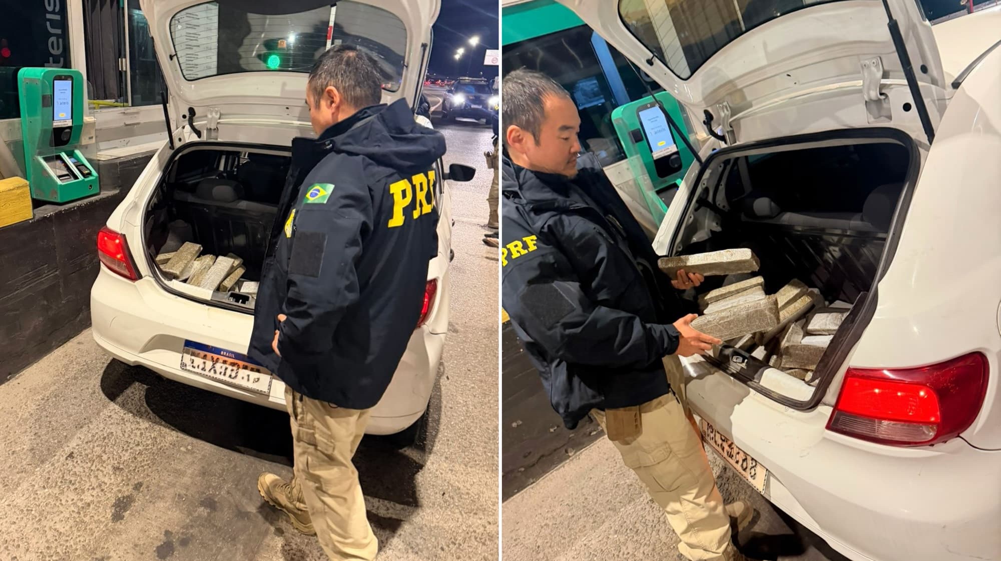 Jovens são presos com 50 kg de maconha na BR-101 em Porto Belo