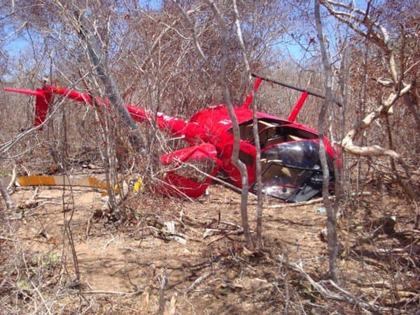 Helicóptero que caiu e matou empresário em SC já havia caído na Bahia em 2012