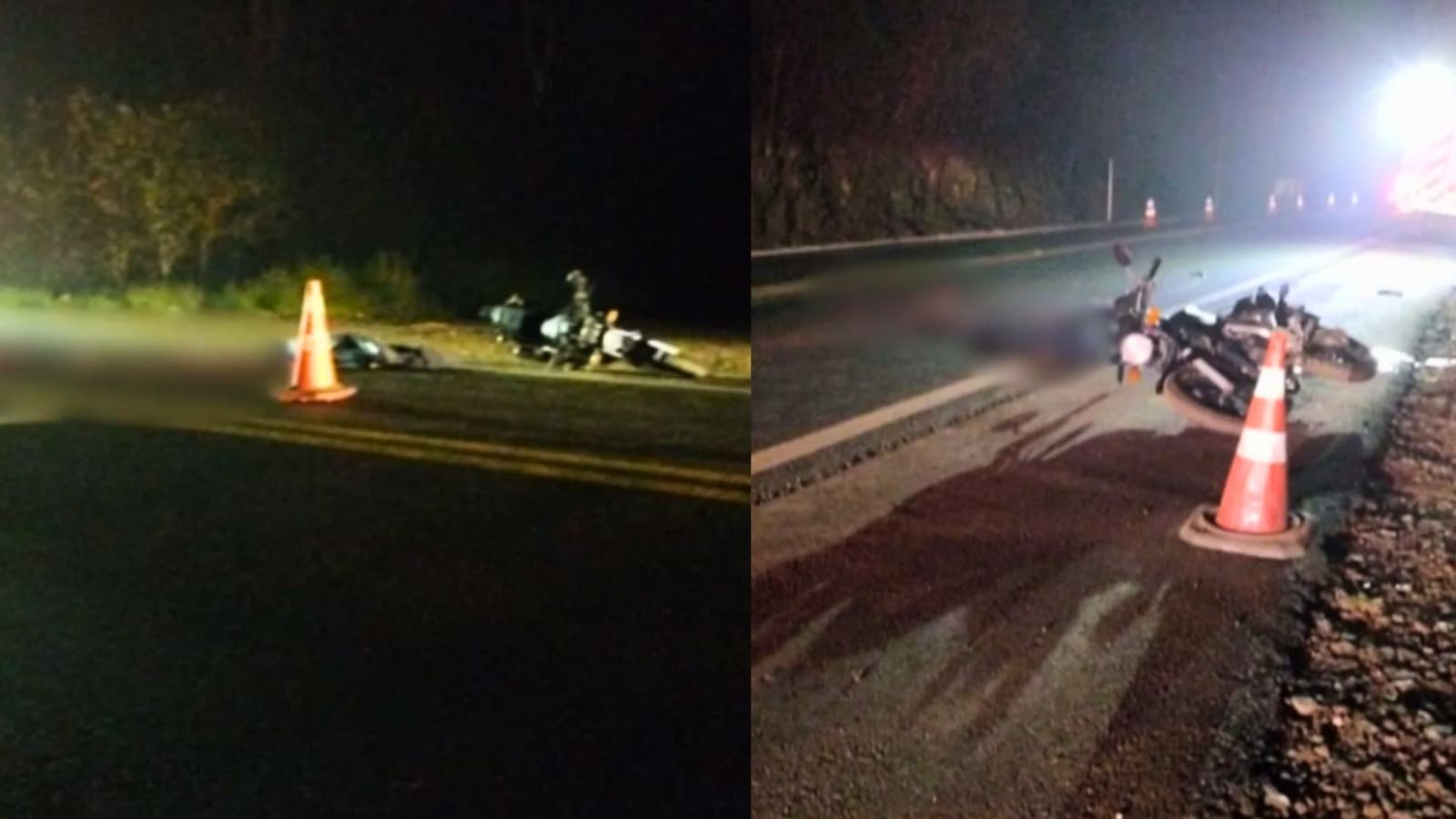 Motociclista cai na pista, é atropelado e morre na BR-282 no Oeste de SC