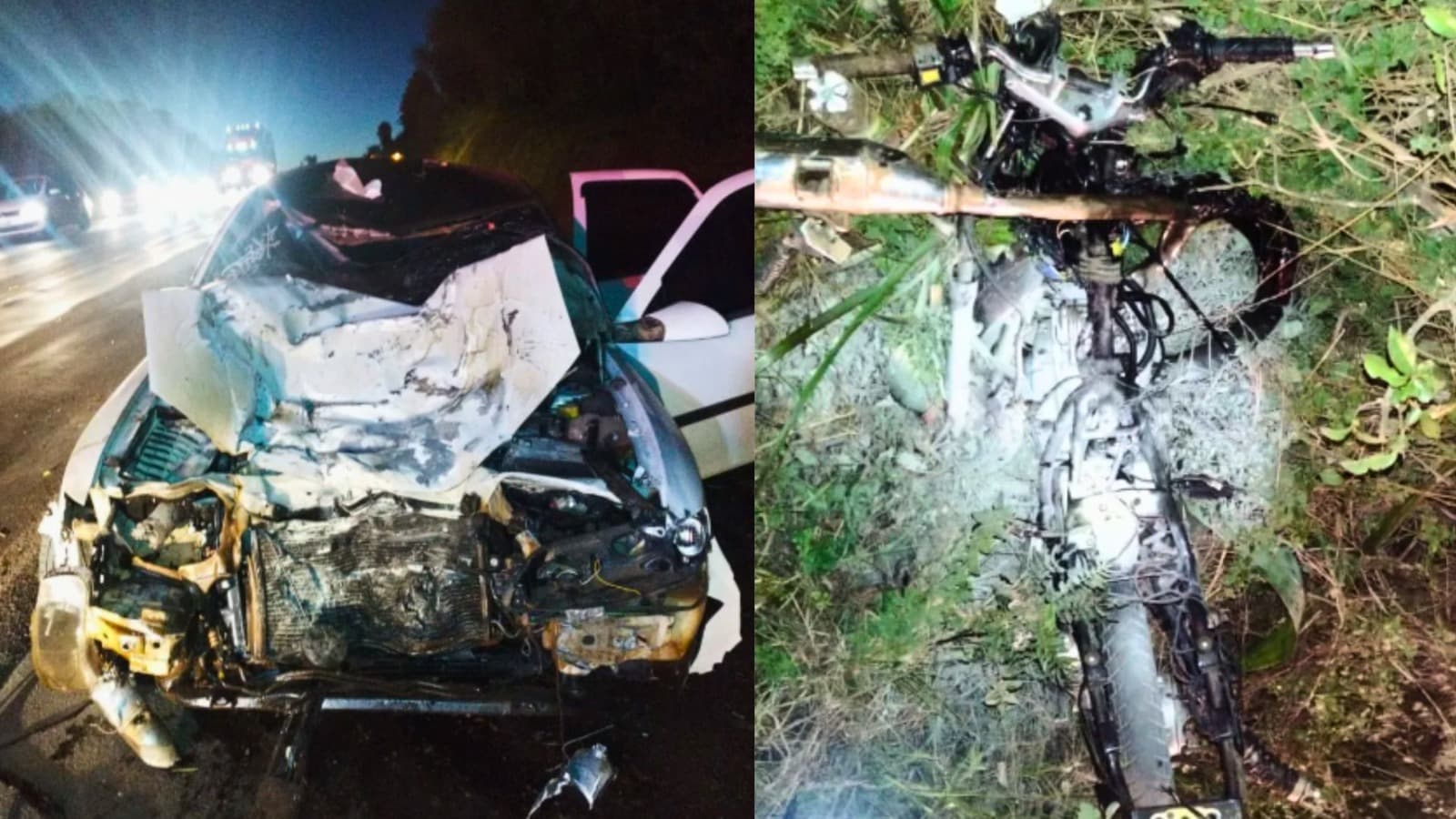 Adolescente morre e tanque da moto pega fogo após colisão frontal na BR-282, no Meio-Oeste de SC