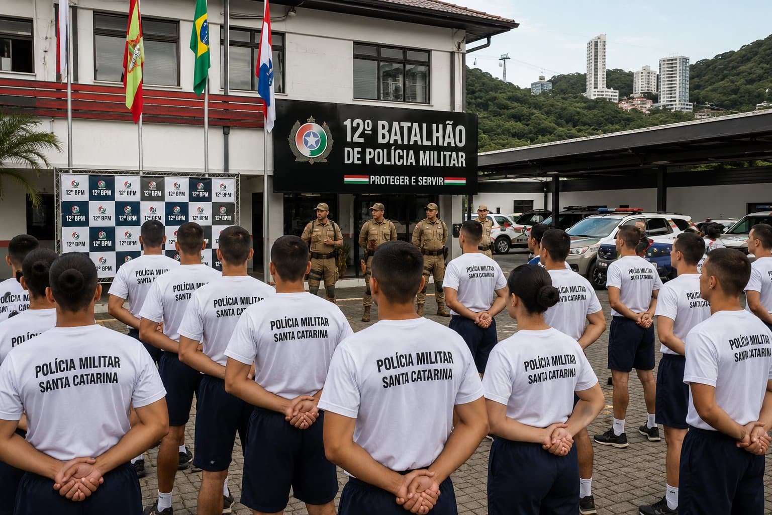 Polícia Militar começa treinamento de novos temporários em Balneário Camboriú