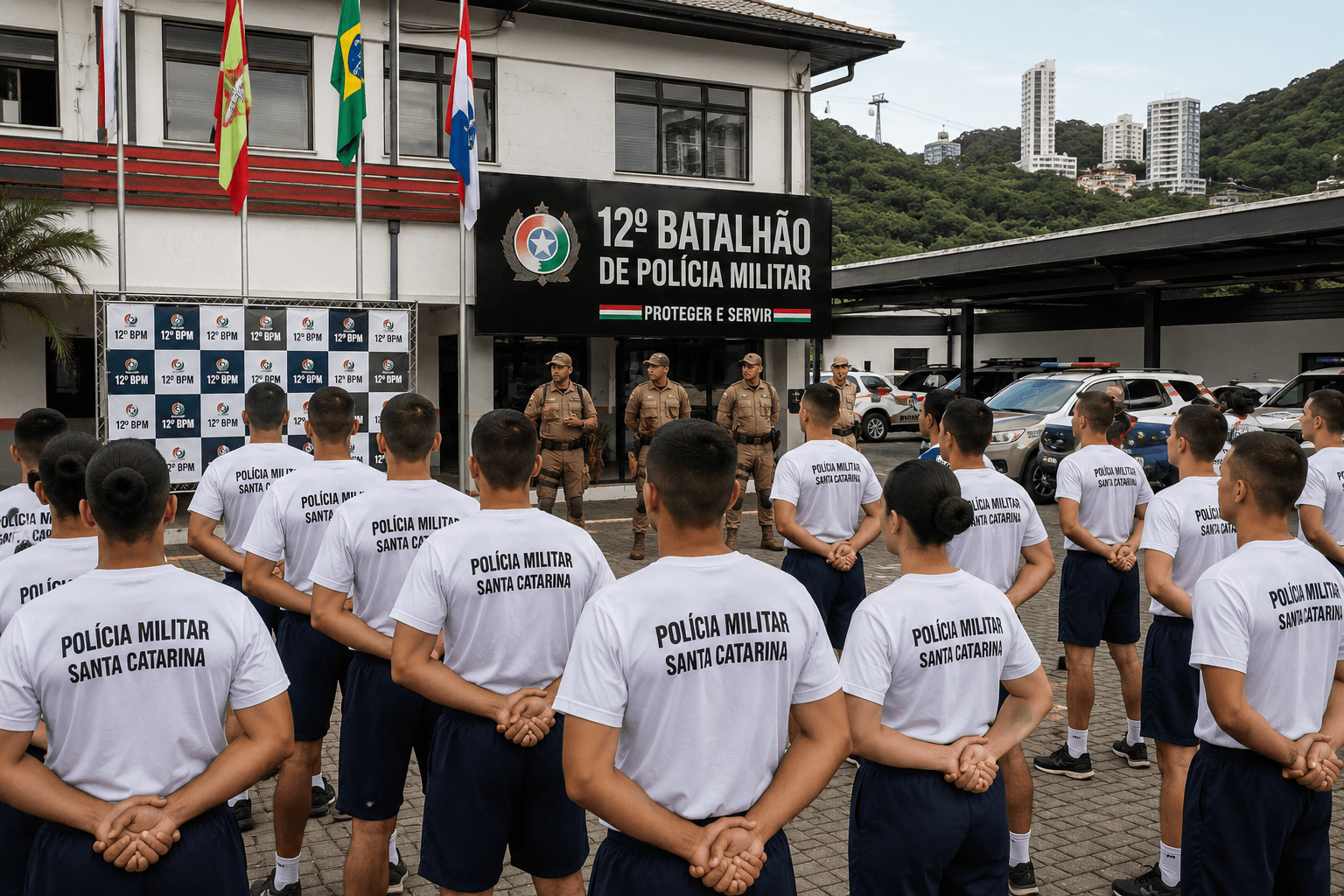 Polícia Militar começa treinamento de novos temporários em Balneário Camboriú