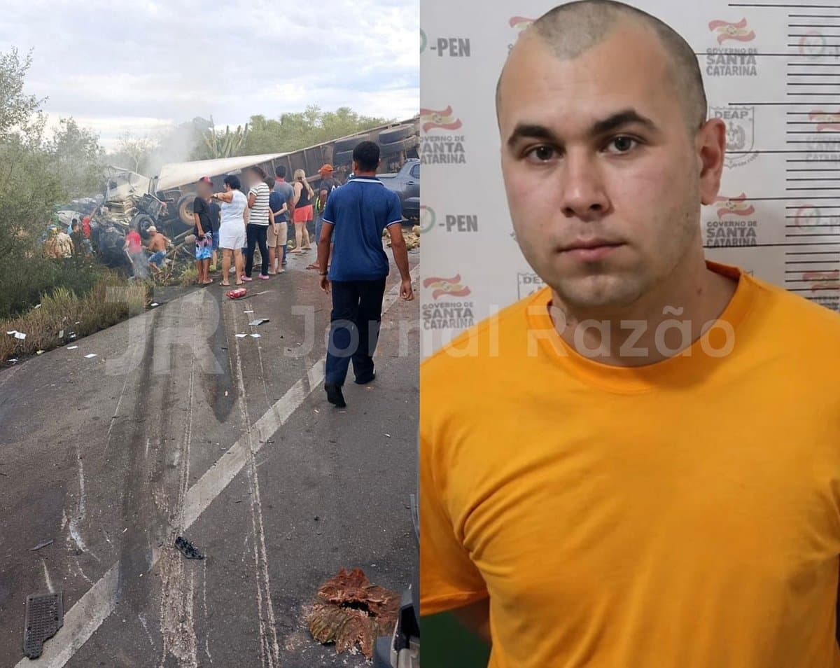 Caminhoneiro de Navegantes é preso após acidente que matou 4 crianças e outras 12 pessoas na Bahia