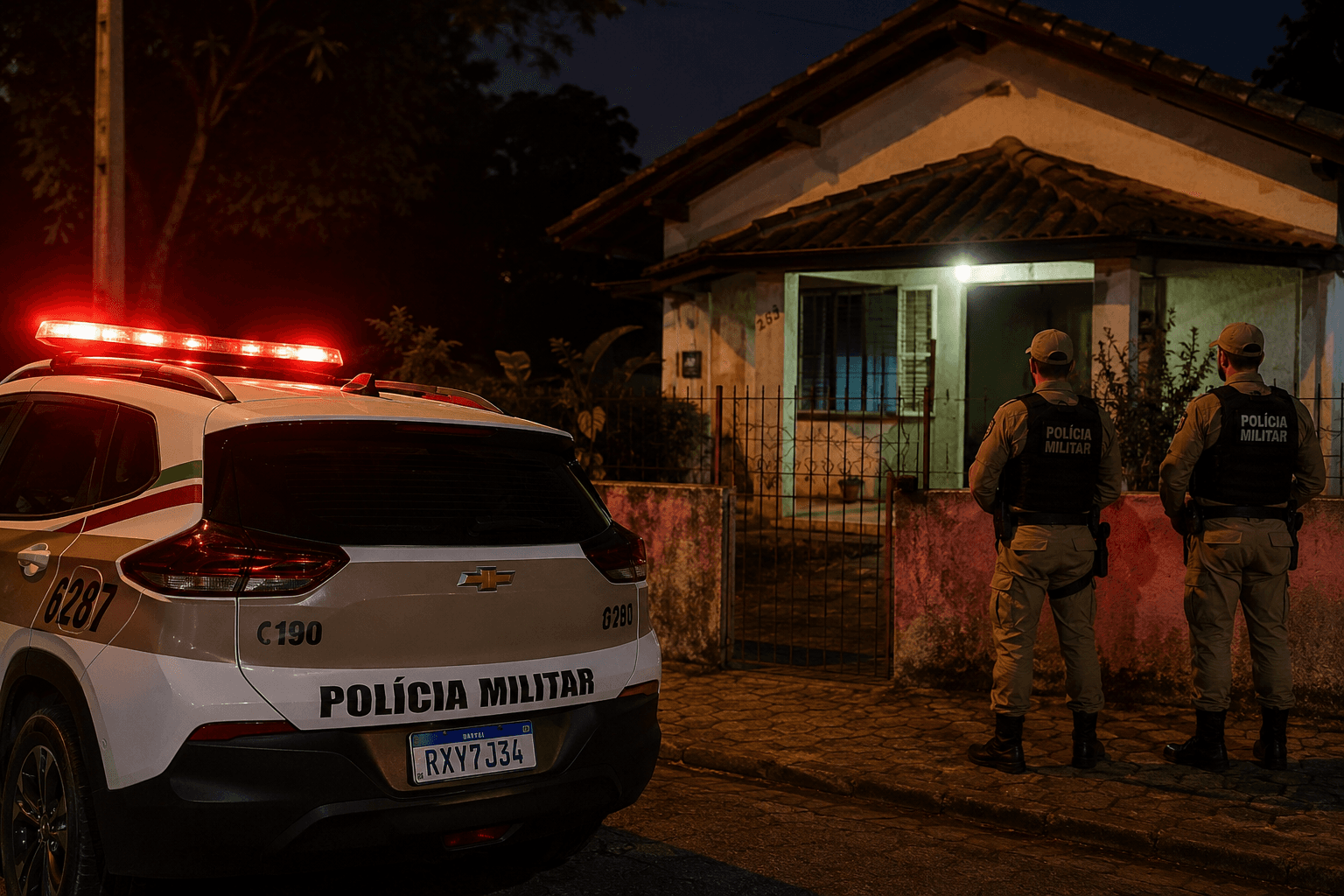 Dupla armada invade casa, tranca moradora no banheiro e foge com joias e eletrônicos em Blumenau
