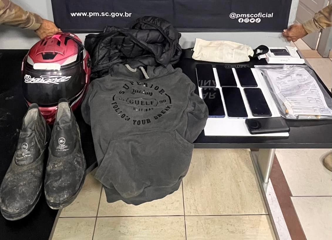 PM prende segundo suspeito e recupera todos os celulares furtados de loja em Itapema