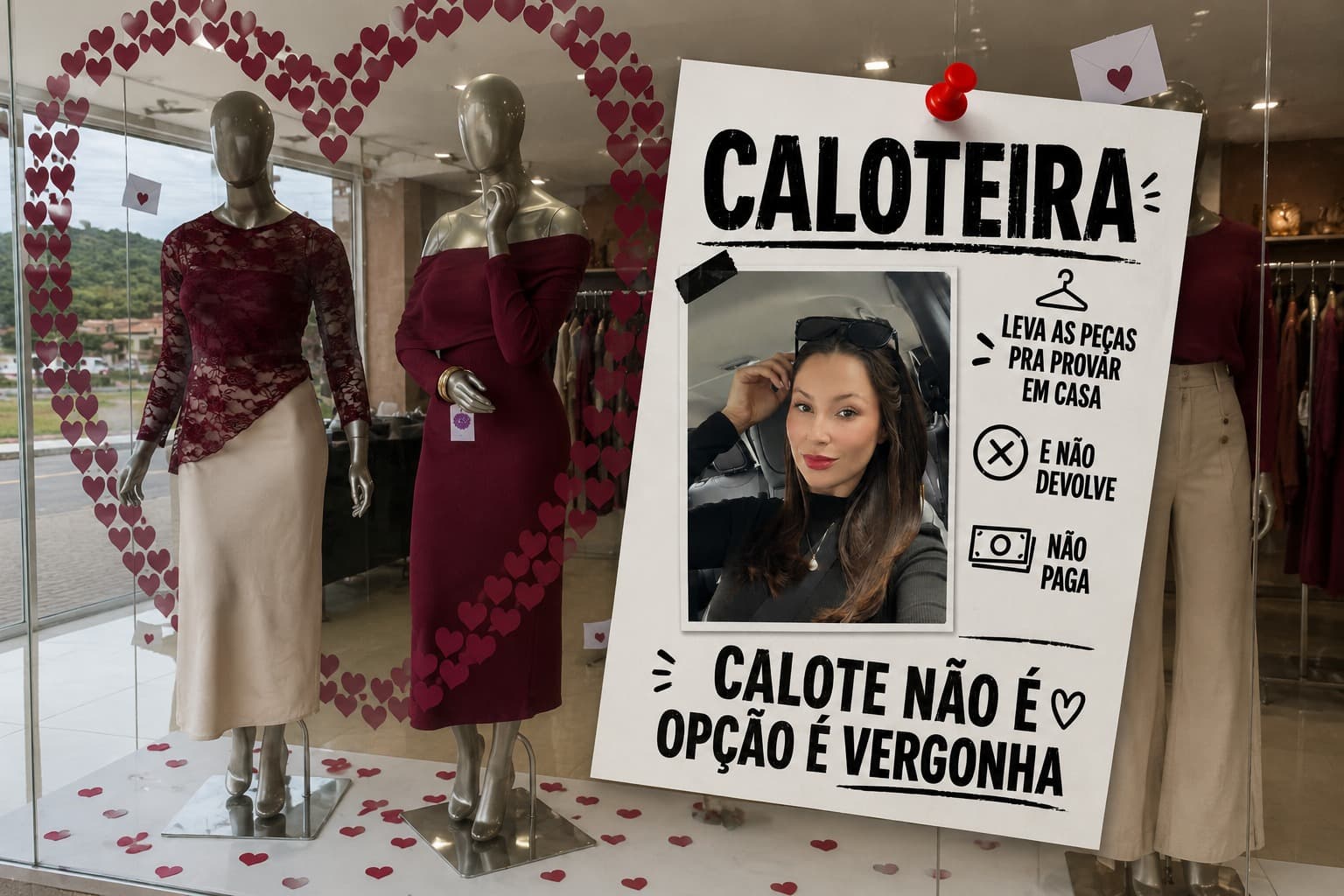 Empresária de Blumenau expõe cliente que levava roupas e não devolvia: “Eu sou a caloteira da foto”