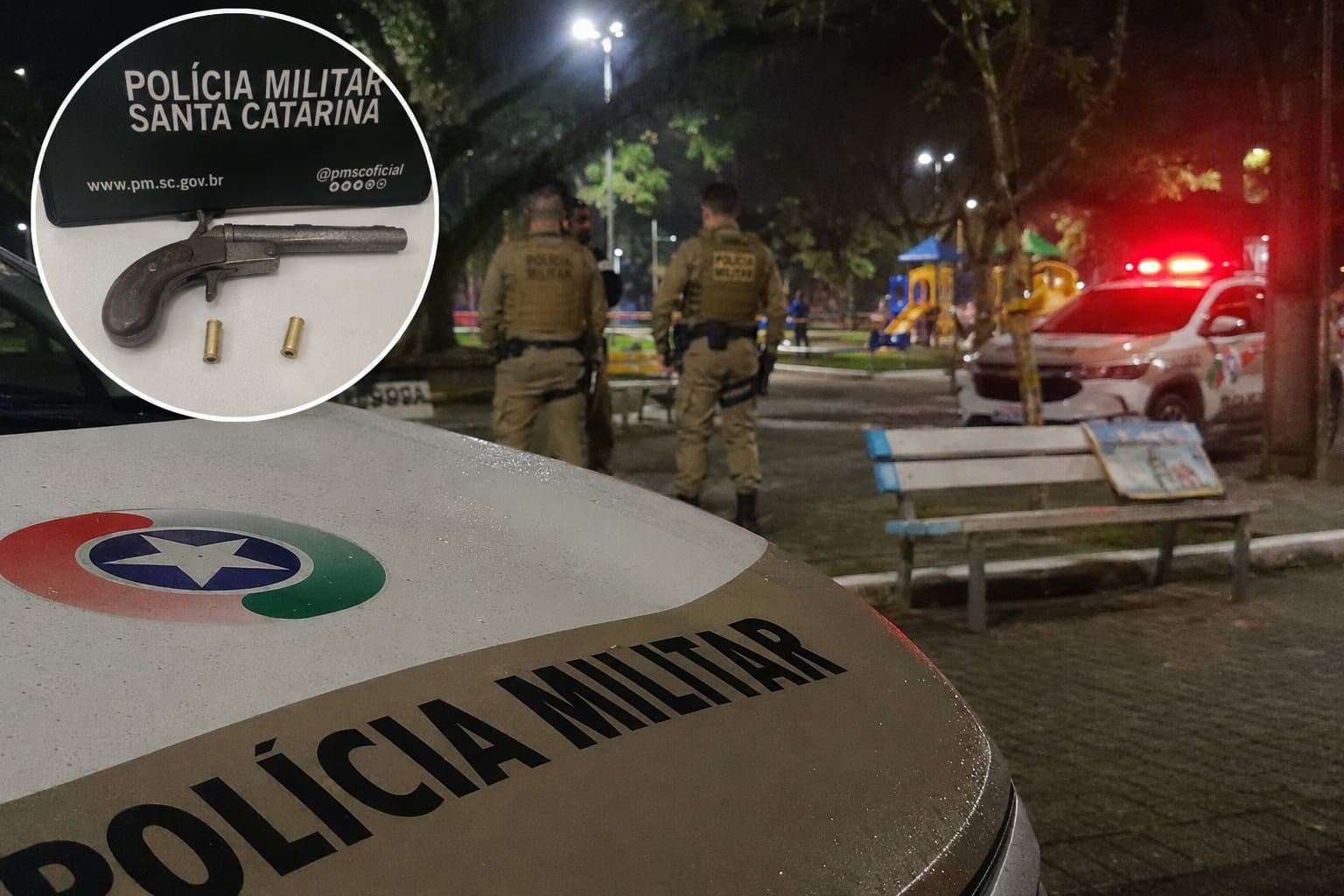 Briga por suposto furto de ar-condicionado termina com dois baleados em Joinville