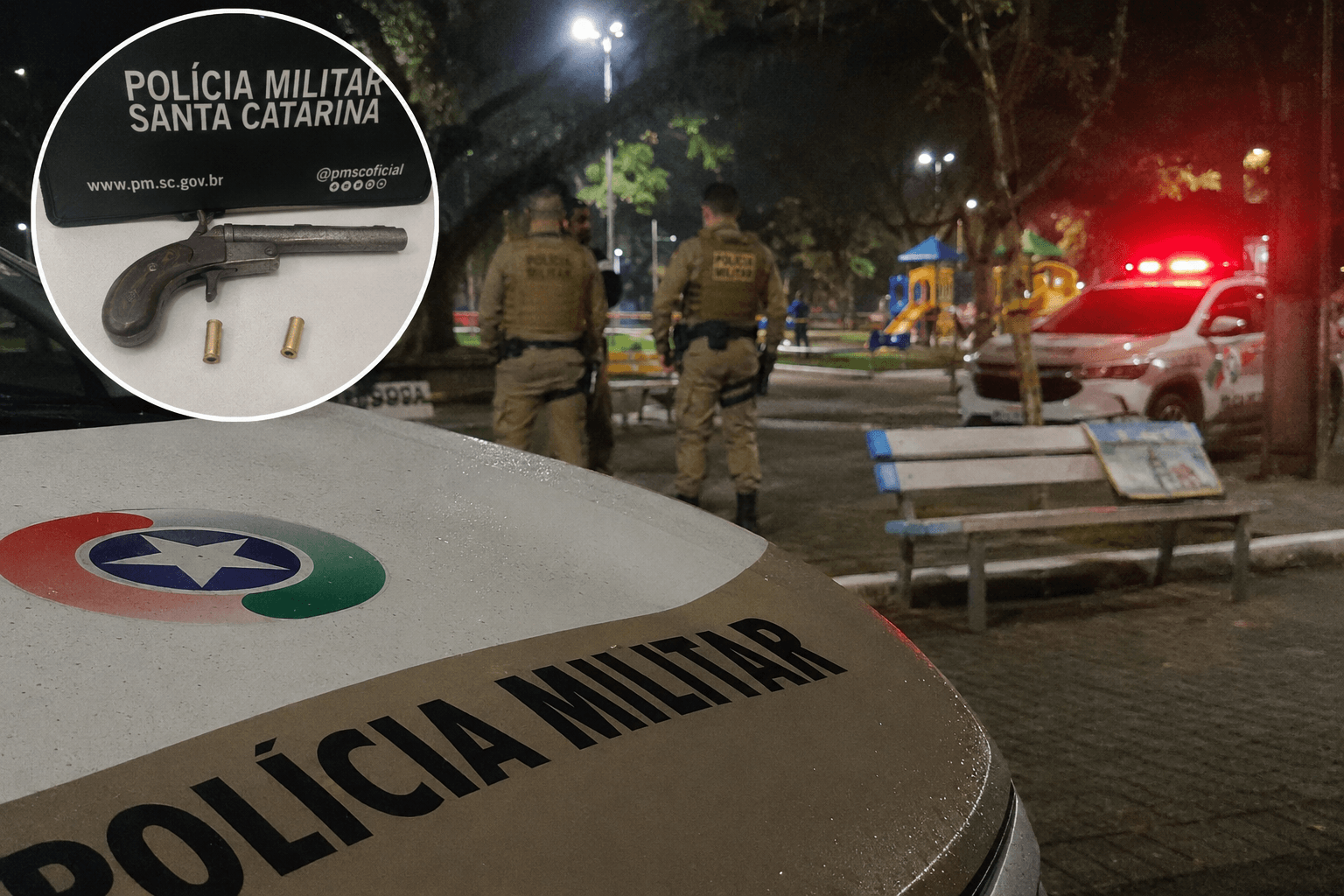 Briga por suposto furto de ar-condicionado termina com dois baleados em Joinville