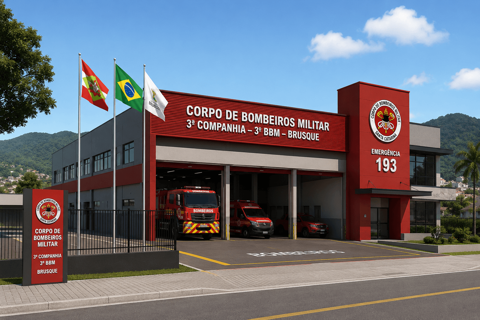 Brusque terá nova sede do Corpo de Bombeiros com investimento de mais de R$ 10 milhões