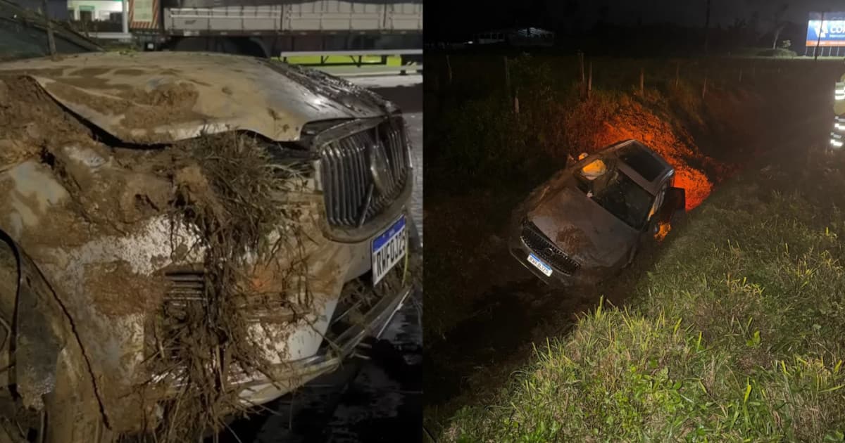 “Grande livramento”, diz ex-prefeito de Navegantes após carro despencar em vala na BR-101 com a família