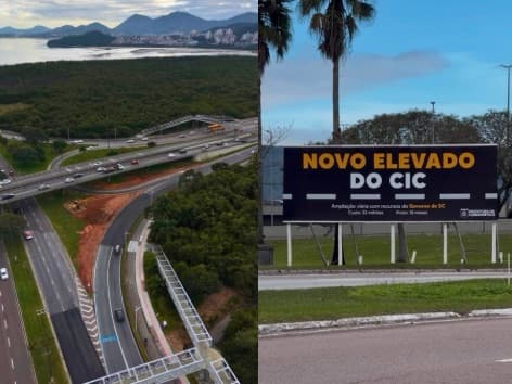 Novo Elevado do CIC começa a sair do papel e promete acabar com o gargalo do trânsito em Florianópolis