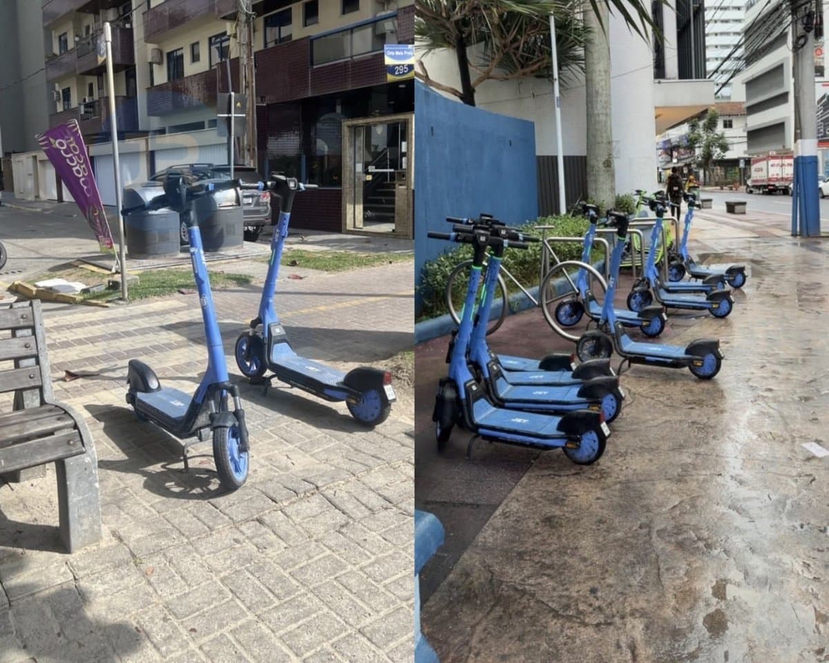 Após 650 patinetes recolhidos em BC, JET chega a Itapema e gera reclamações de moradores