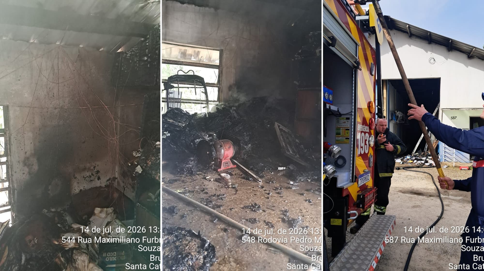 Funcionários evitam tragédia após incêndio em metalúrgica de Brusque