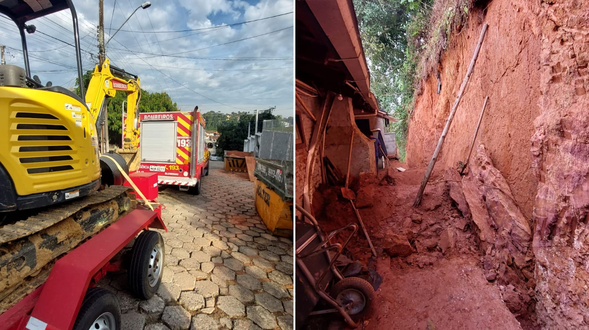 Trabalhador de 21 anos é soterrado durante obra em Blumenau