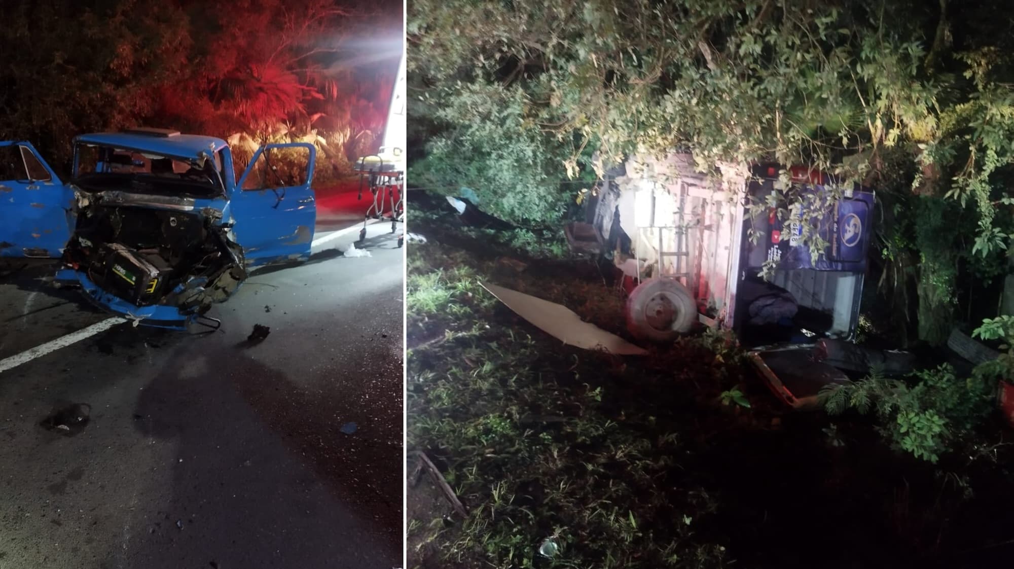 Motorista é ejetado e criança fica presa em van após grave acidente na BR-470