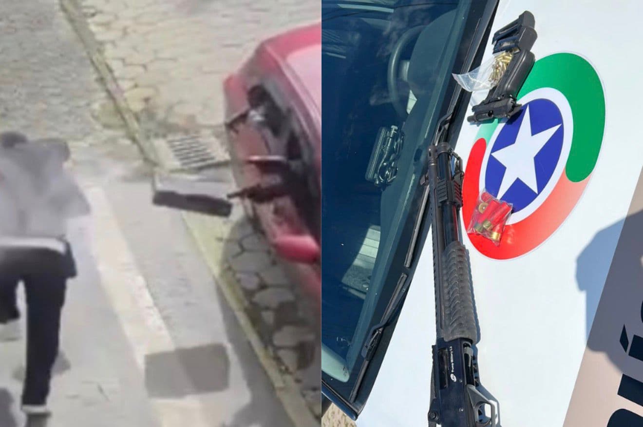 PMSC encontra espingarda calibre 12 e pistola dentro da casa de criminoso executado em Itapema