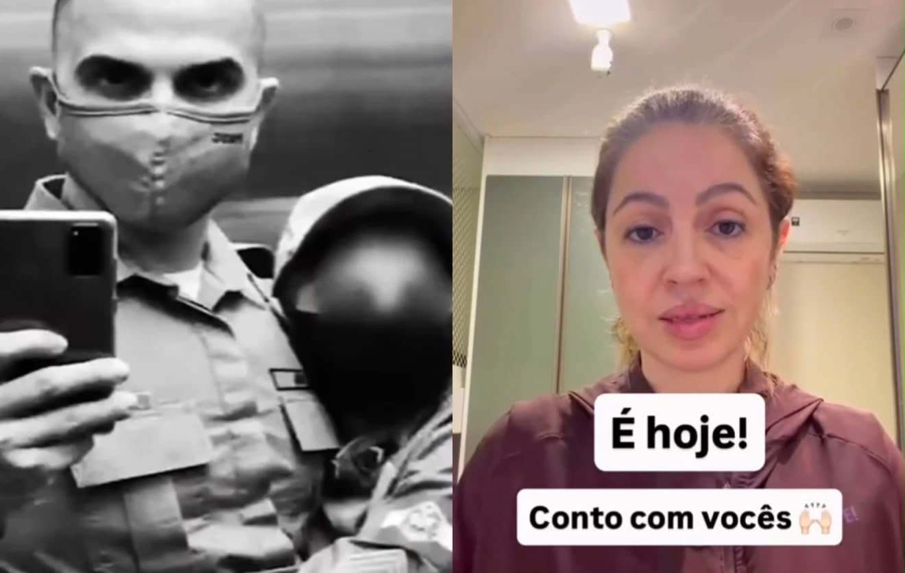 PM catarinense senta no banco dos réus por matar criminoso e esposa desabafa em Itajaí: “peço orações”